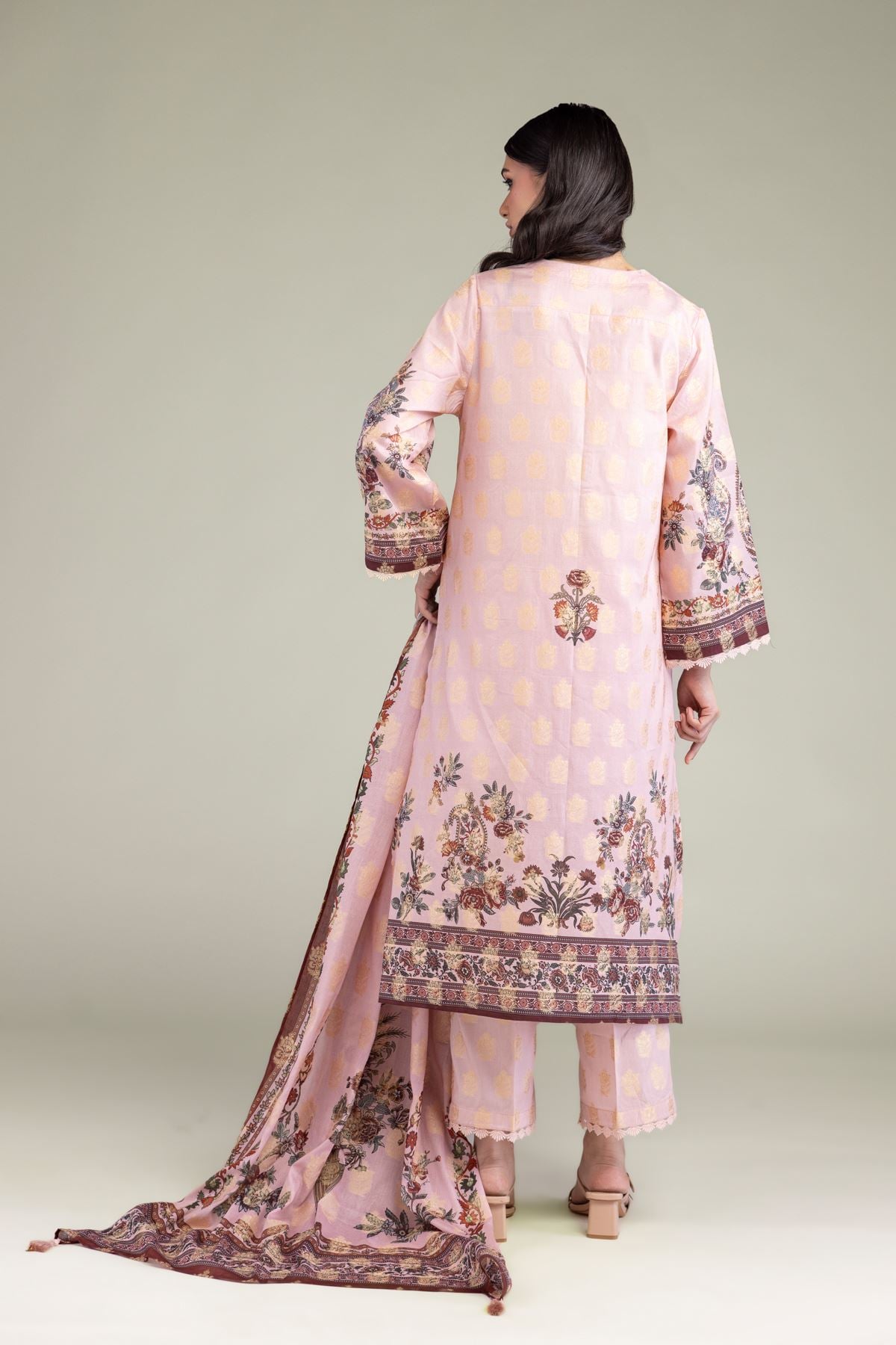 Printed Jacquard Floral Tailored 3-Piece - 1-26-246-B-I1-VG