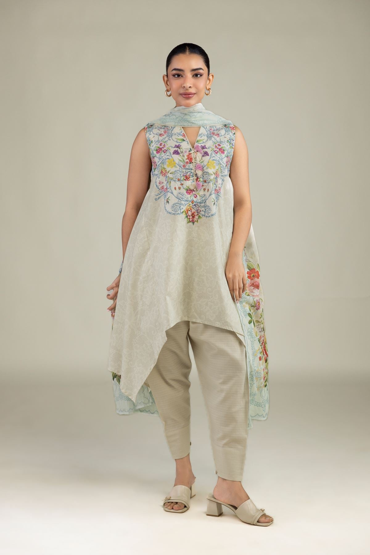 Printed Cotton Dobby Cotton Solid Shalwar - 1-26-102-A-F-VG