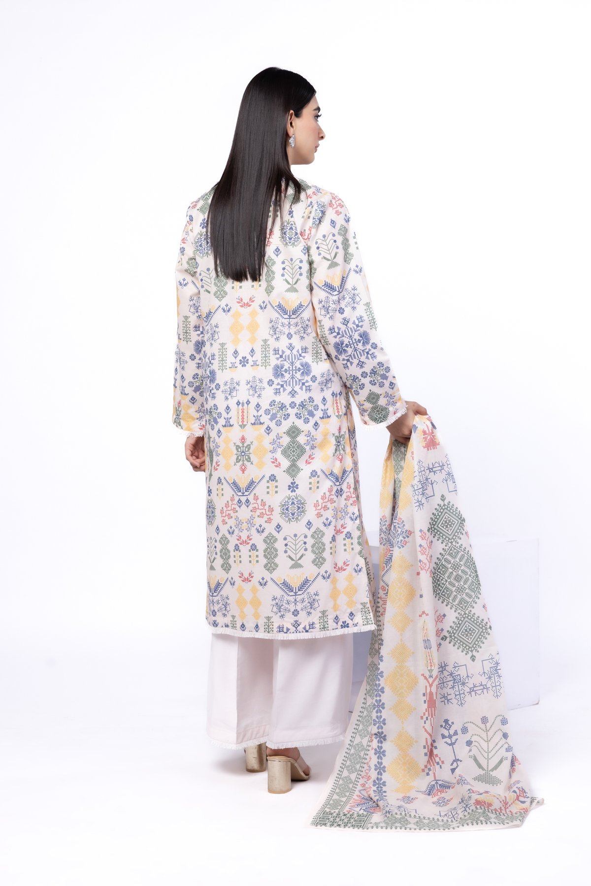 Printed Lawn Fabrics 3 Piece - KW38A-VG