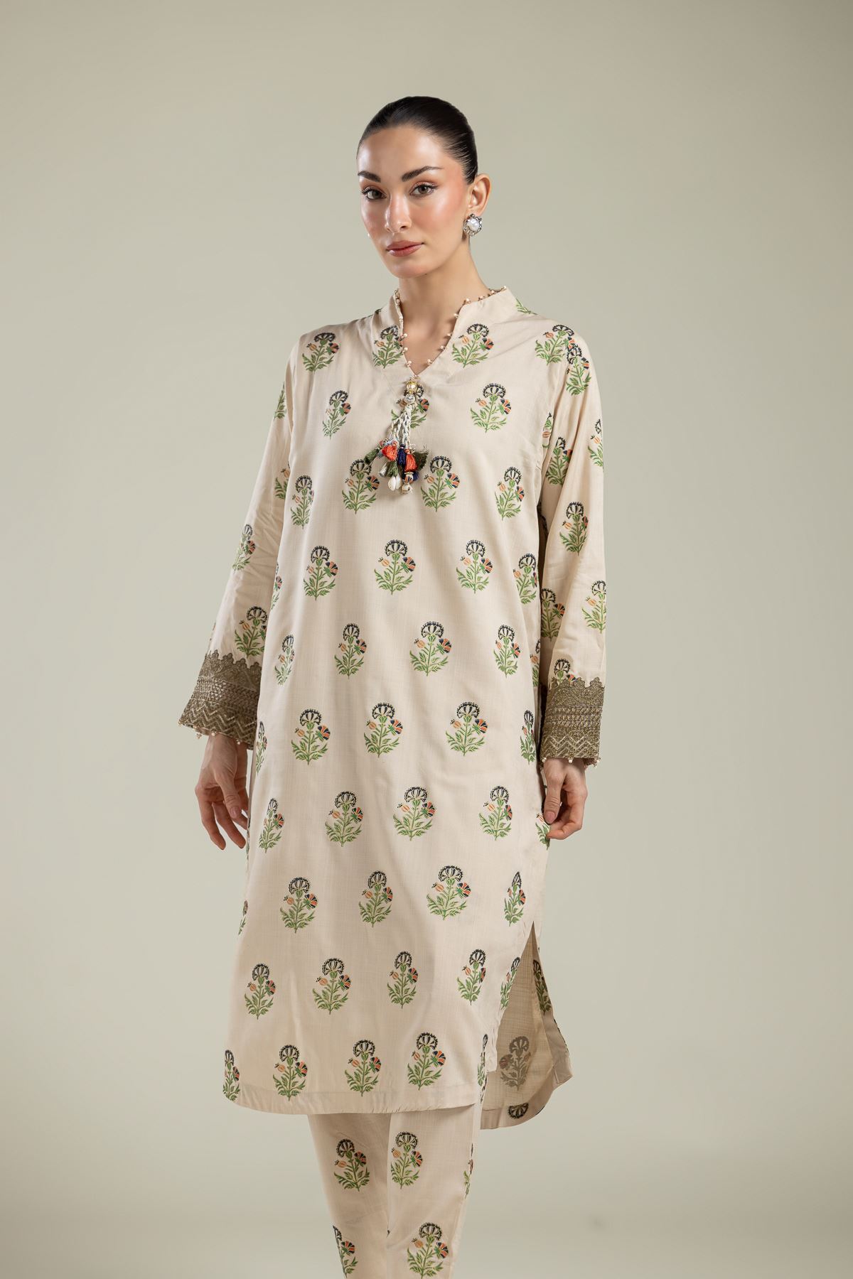 Raw Silk 3-Piece Co-ord Set - 1-26-134-A-F-VG