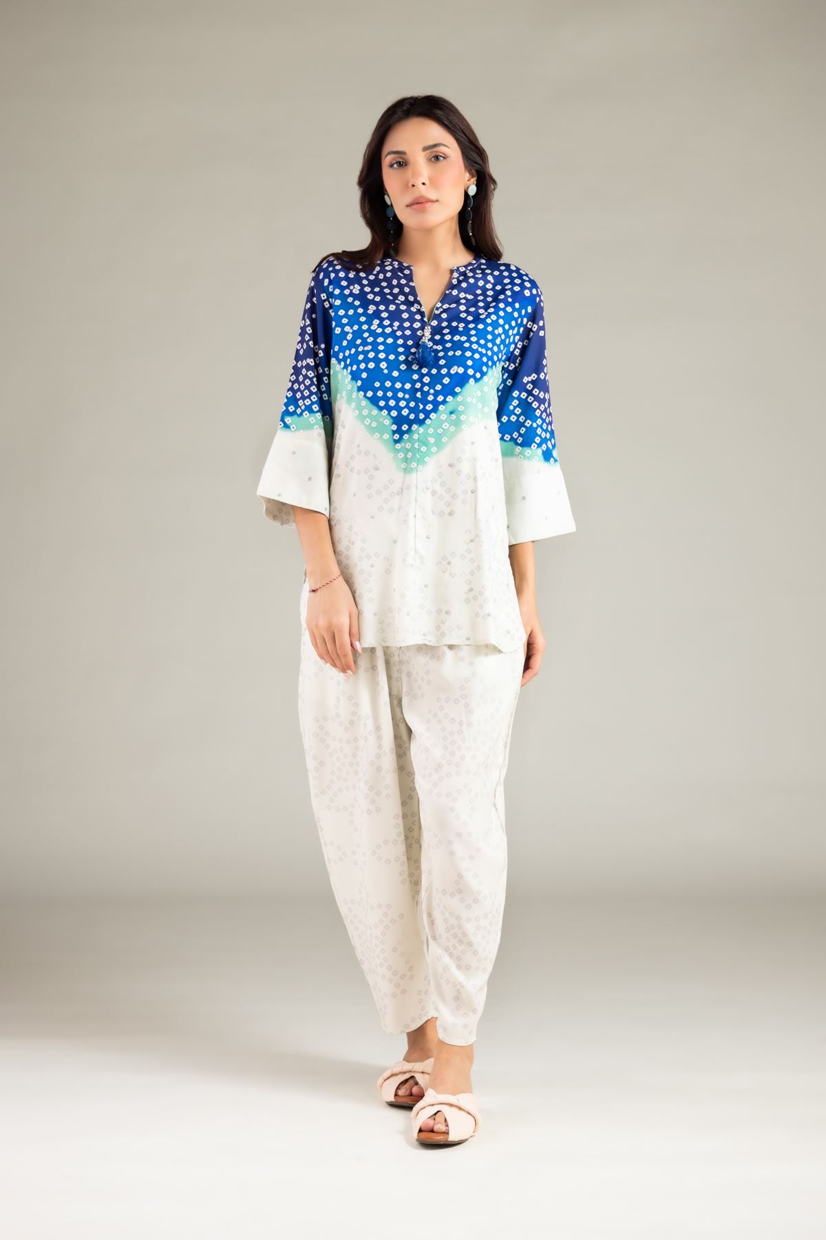 Embroidered Viscose Crepe Trousers - 6-26-104-A-F-VG