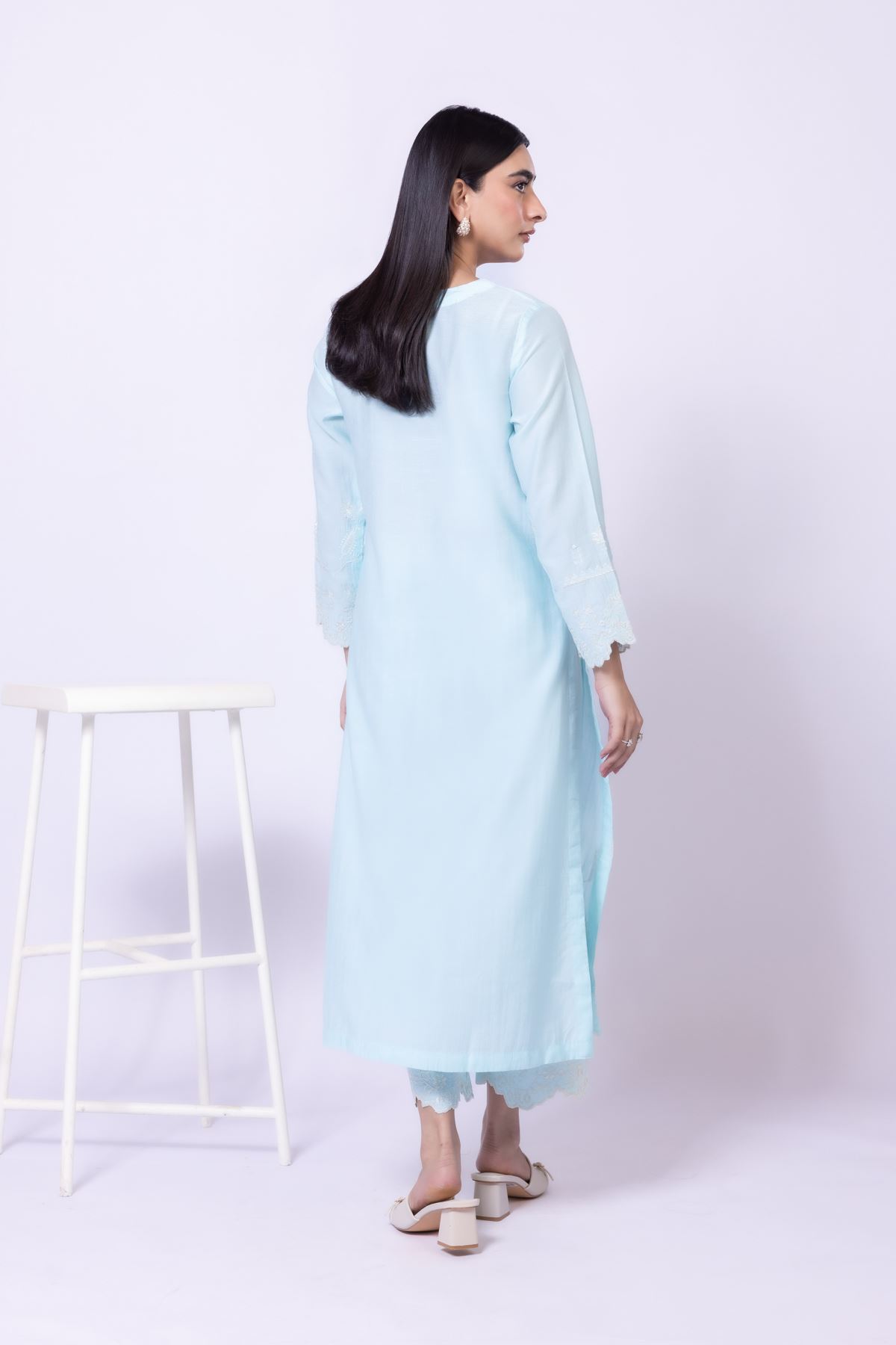 Embroidered Raw Silk Kurta - 1-26-130-A-B-VG