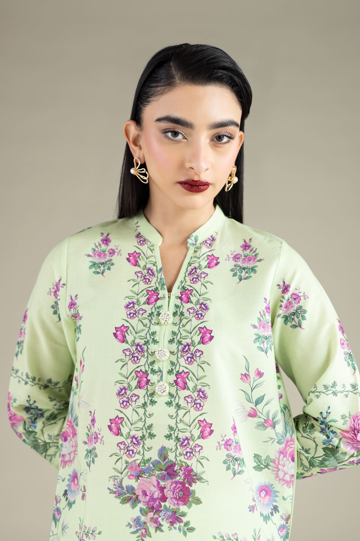 Embroidered Mesuri Kurta - 25-10-12E11-02TA-VG