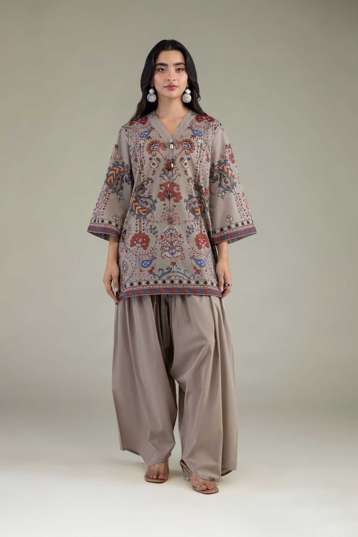 Printed Cambric Cambric Solid Pants - 2-26-308-A-G1-VG