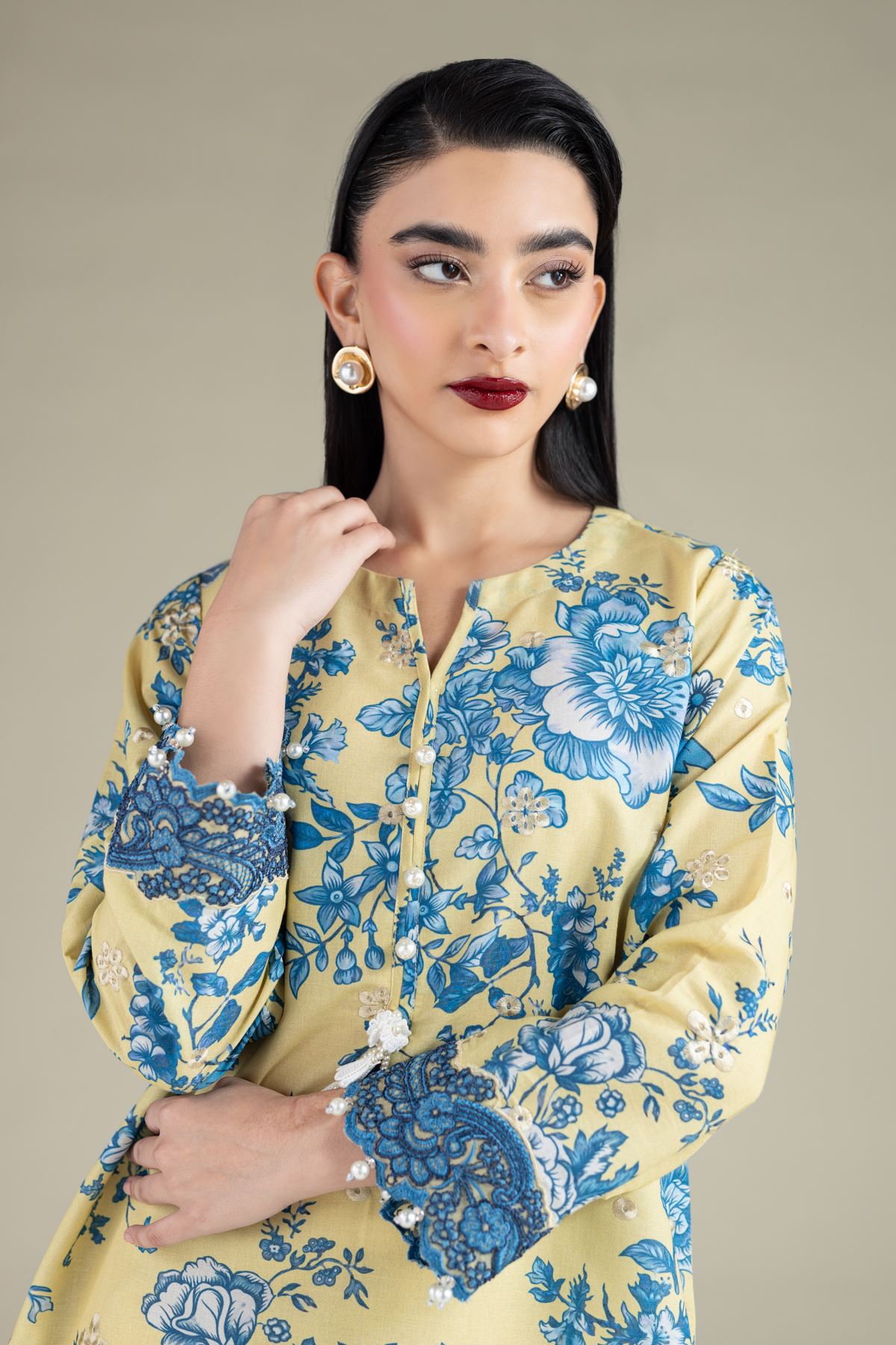 Embroidered Mesuri Kurta - 25-12-12S4-12TA-VG