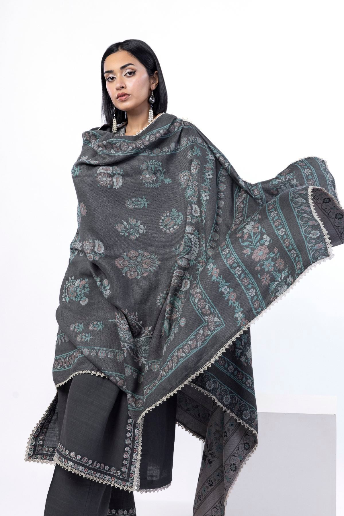 Embroidered Khaddar Tailored 3 Piece - LKN99AST-VG