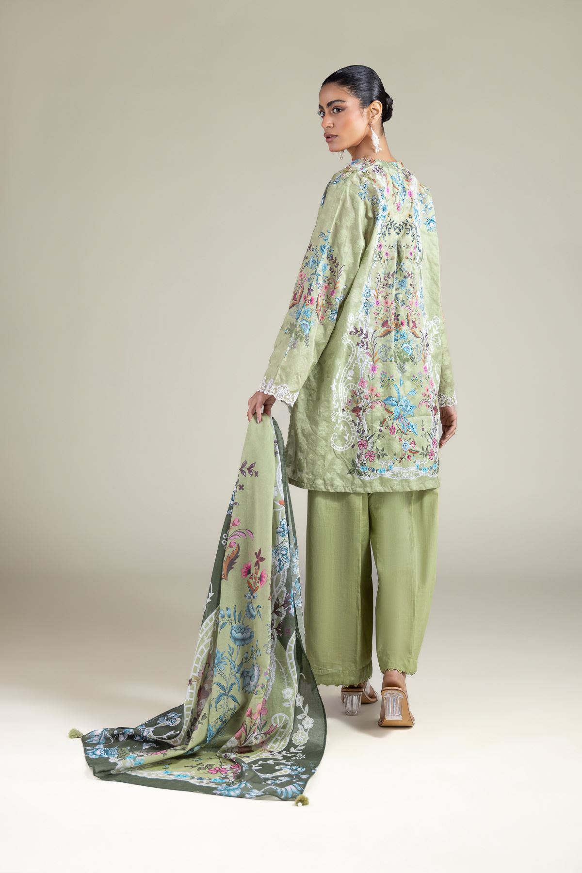 Embroidered Broshia Fabrics 3 Piece - A22-26-214FH1-VG