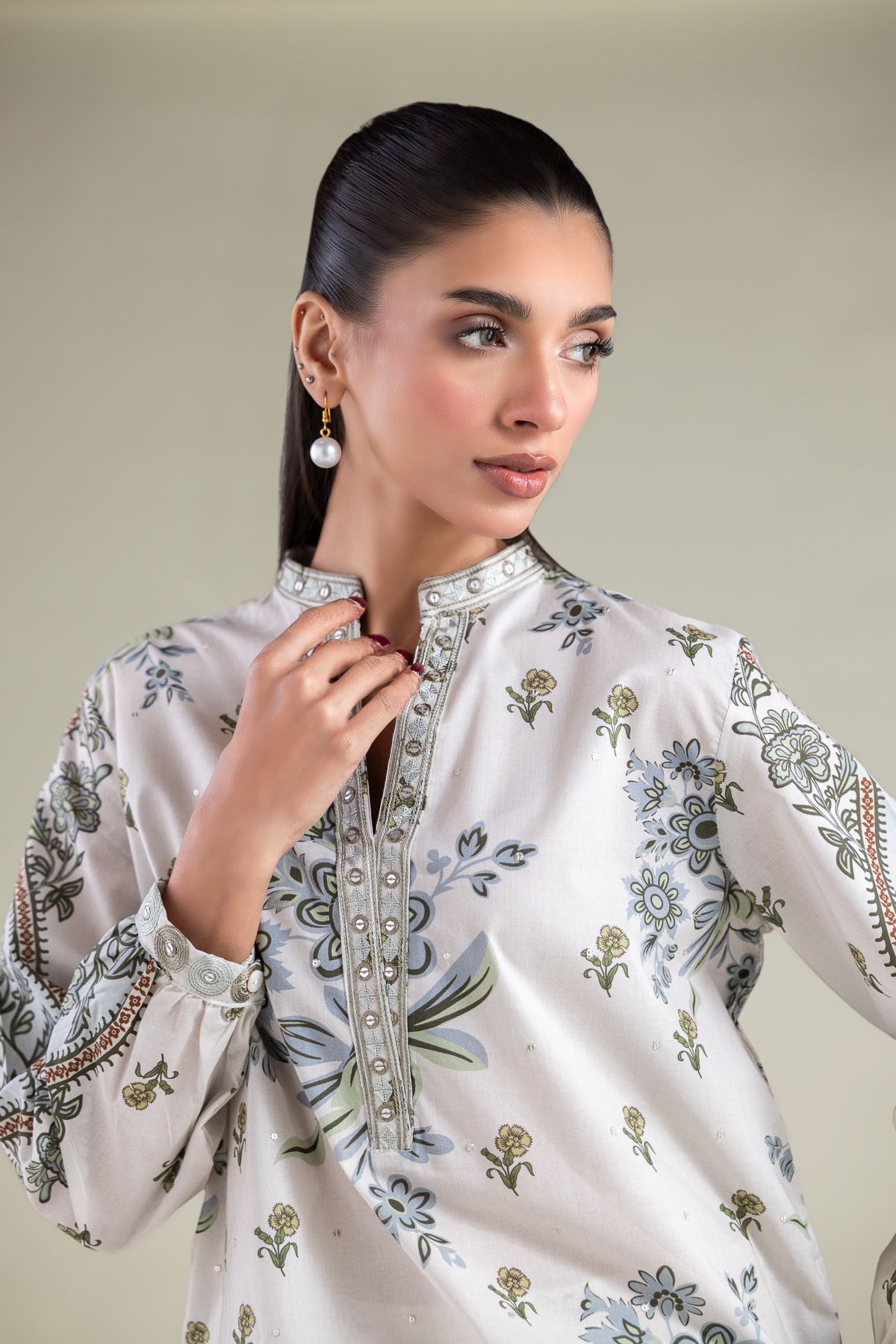 Embroidered Cambric Tunic - 6-26-104-A-E-VG