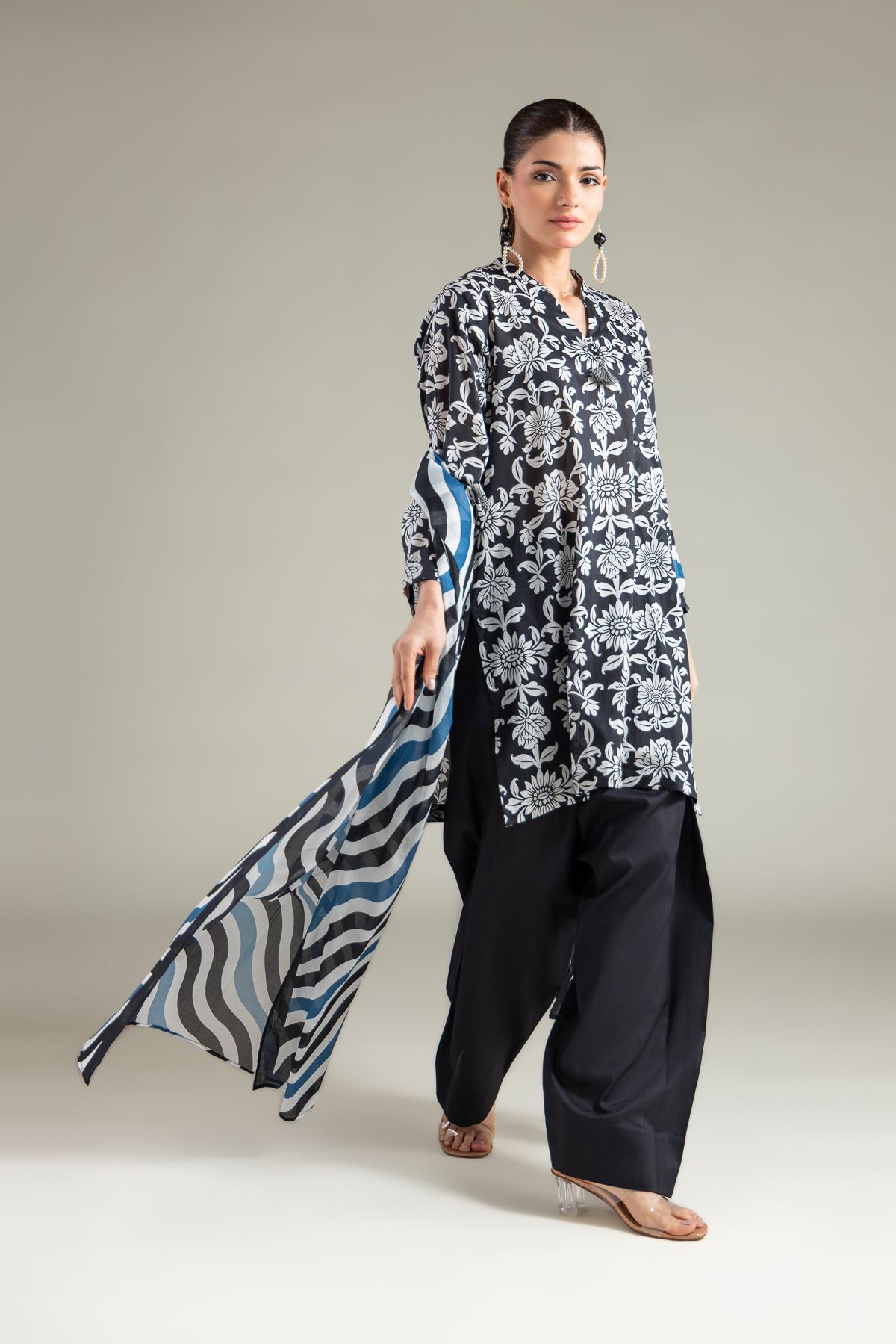 Printed Lawn Lawn Tailored 3-Piece - 8-26-201-A-B1-VG