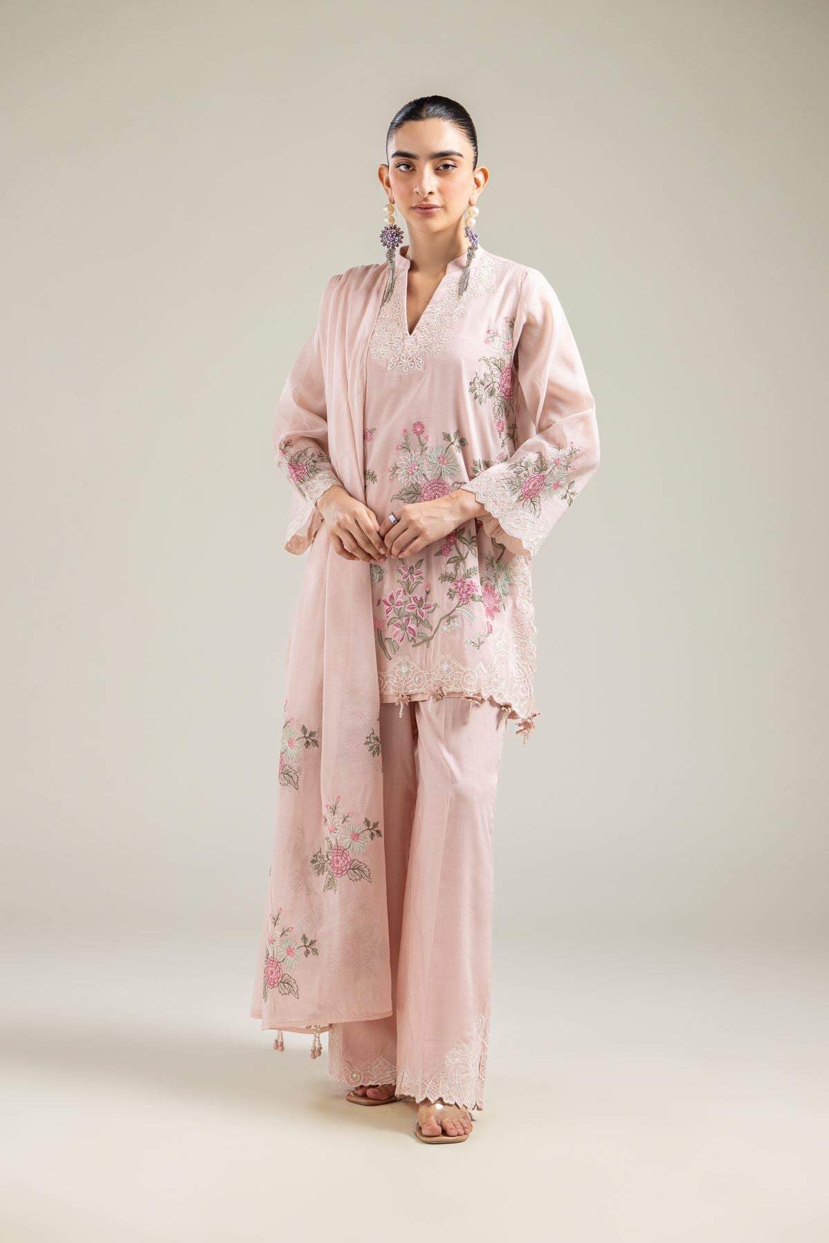 Paper Silk Pink Festive Kurta - 2-26-107-A-B-VG