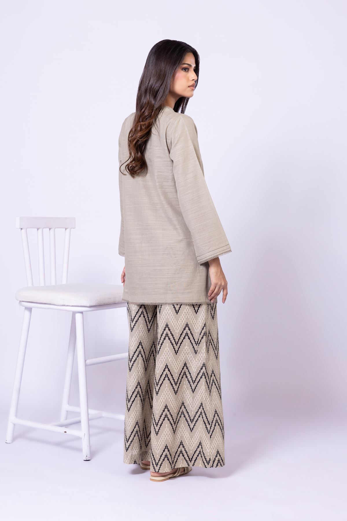 Dyed Textured Cotton Kurta - 25-09-11E14-08TA-VG