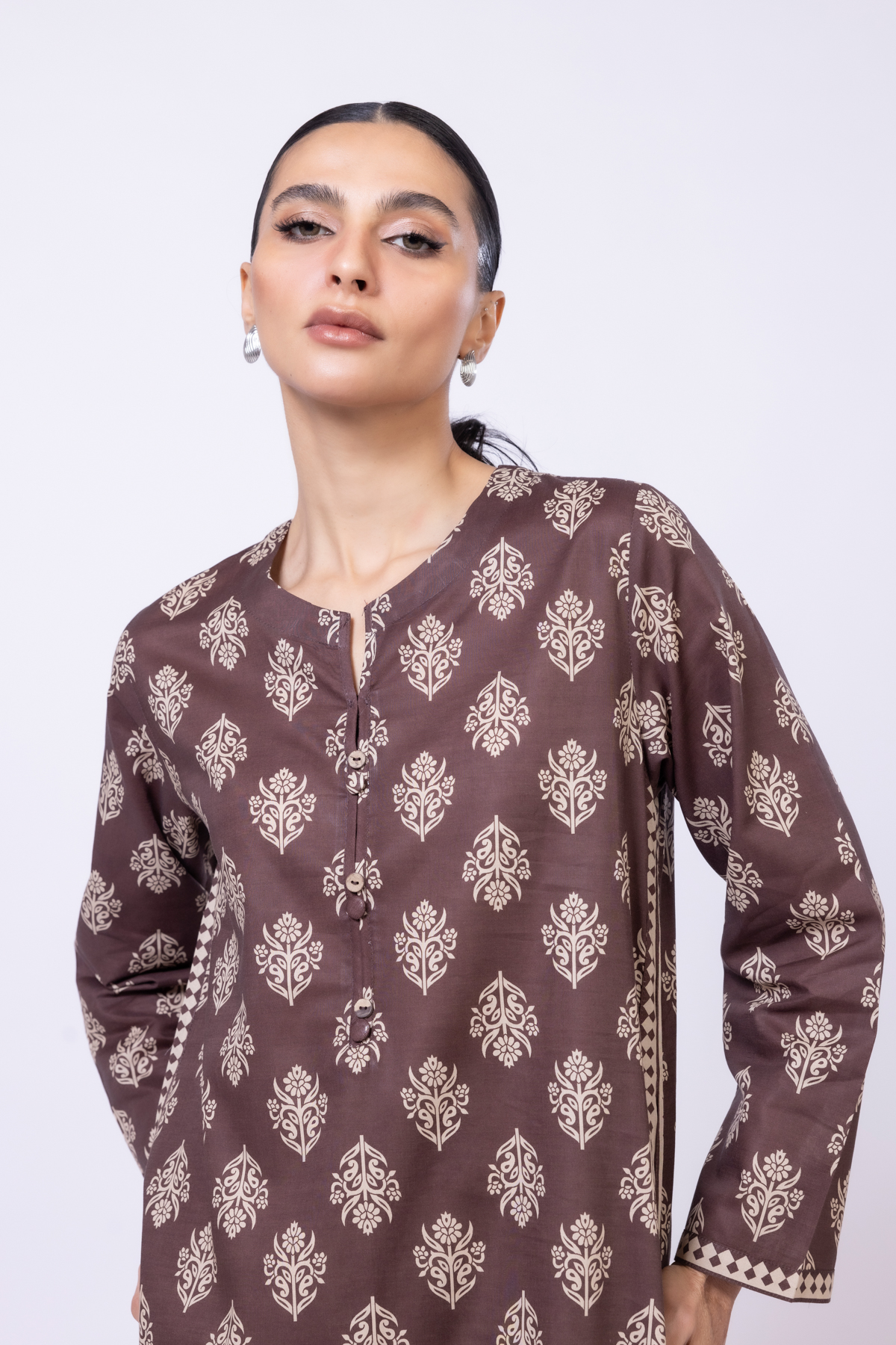 Printed Cambric Kurta - OTD4-EX23-01TA-VG