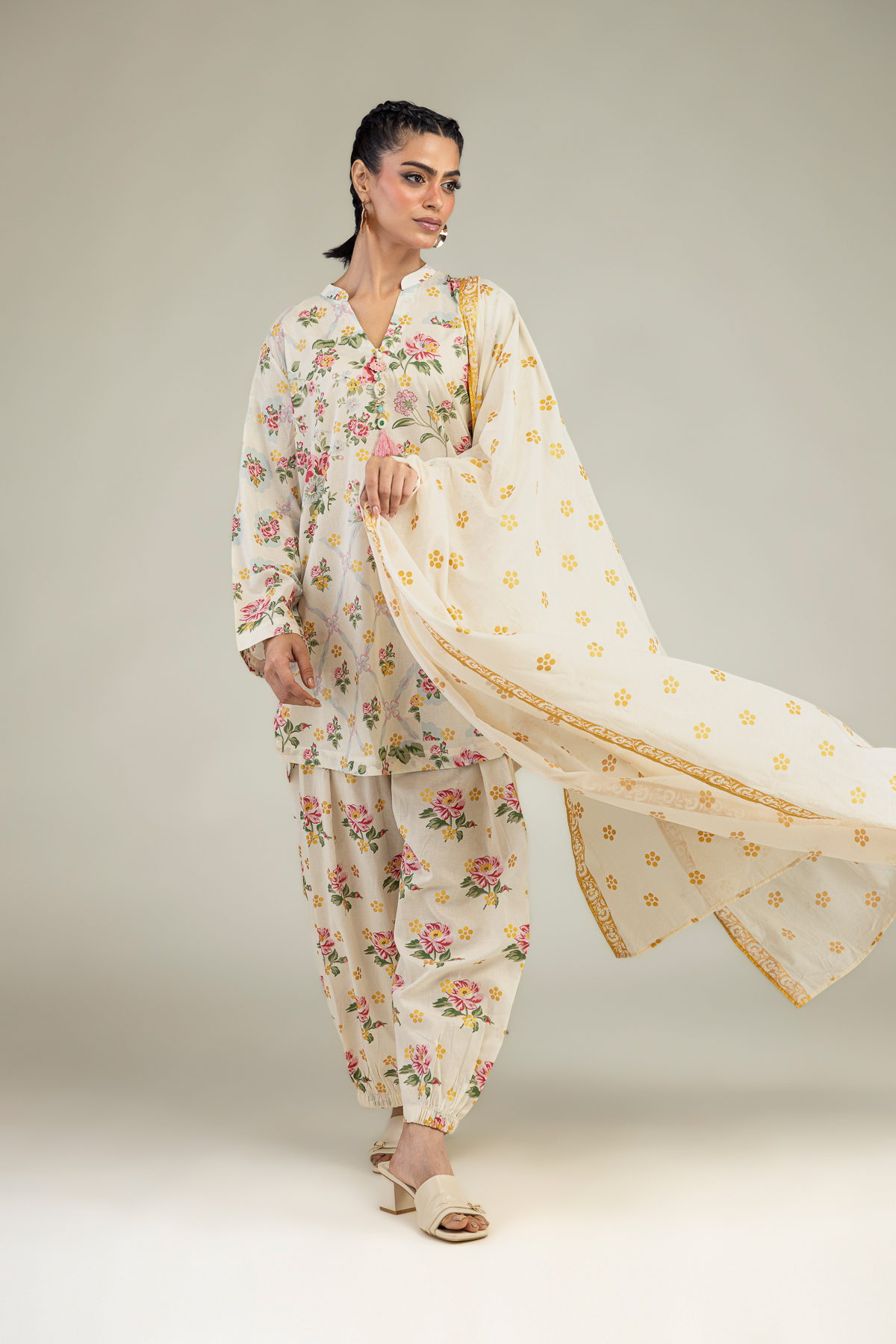 Printed Lawn Lawn Dupatta - 1-26-236-A-I2-VG