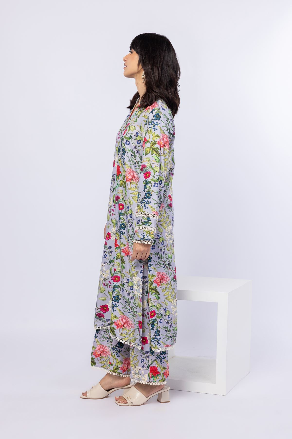 Printed Viscose Crepe Pants - 25-06-6E5-07BA-VG