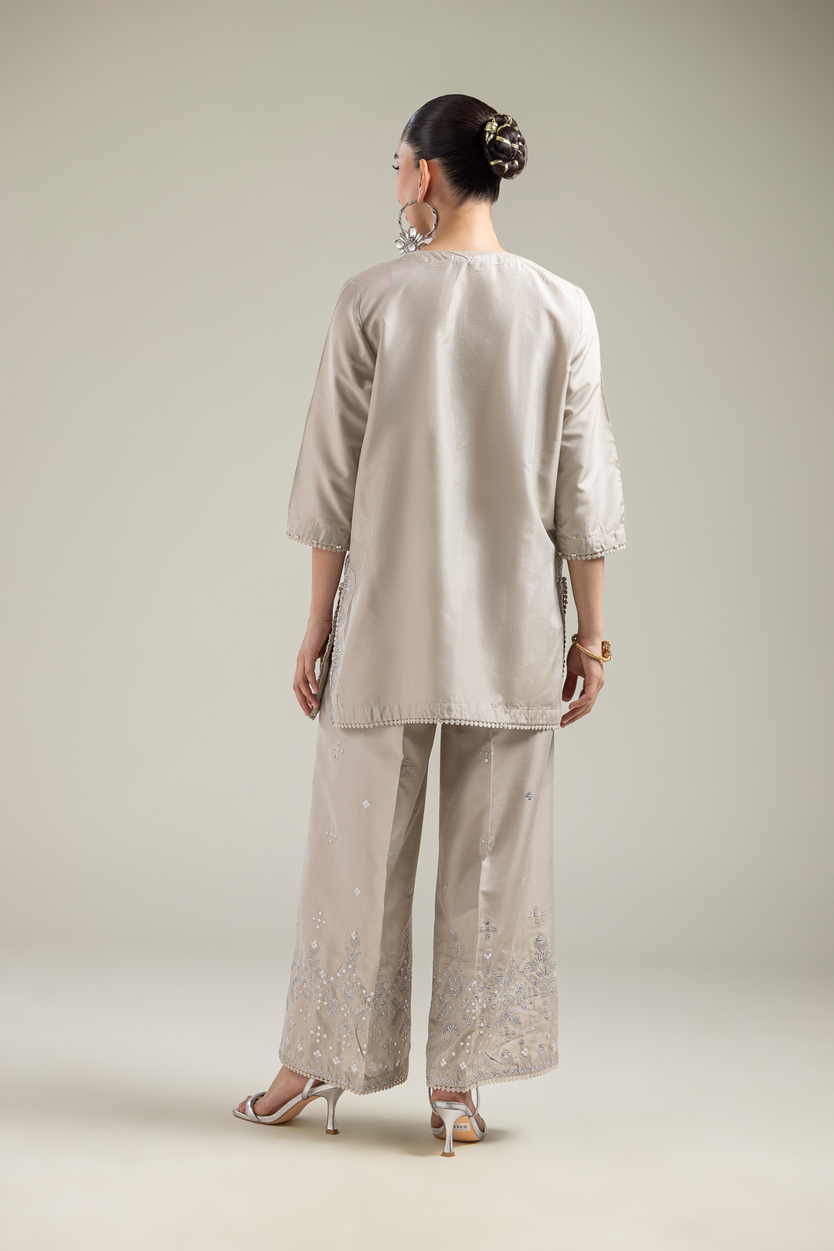 Raw Silk Beige Raw Silk Kurta - 1-26-142-A-F-VG