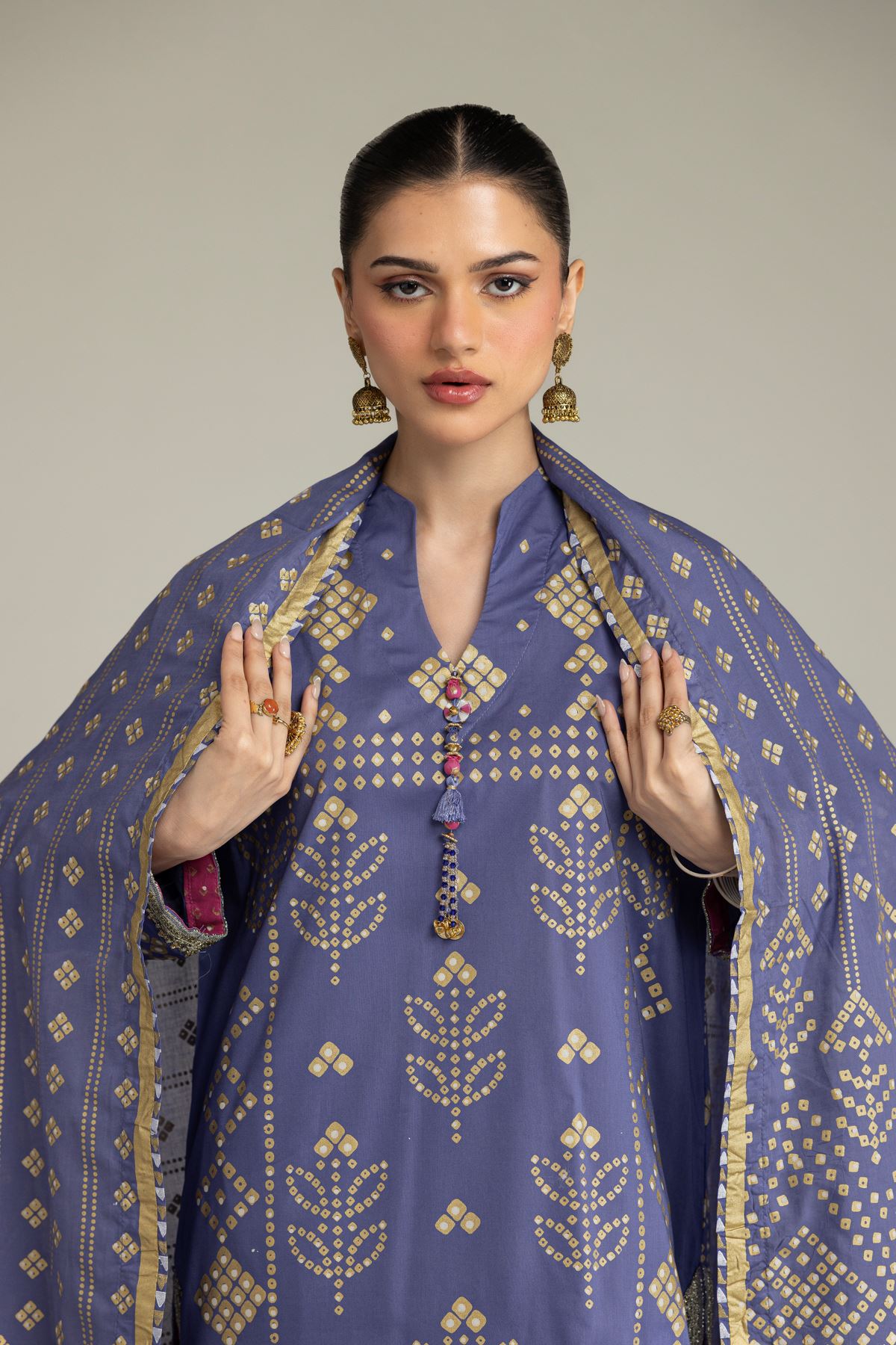 Embroidered Cambric 2-Piece Co-ords Set - 12-26-116-F-C-VG