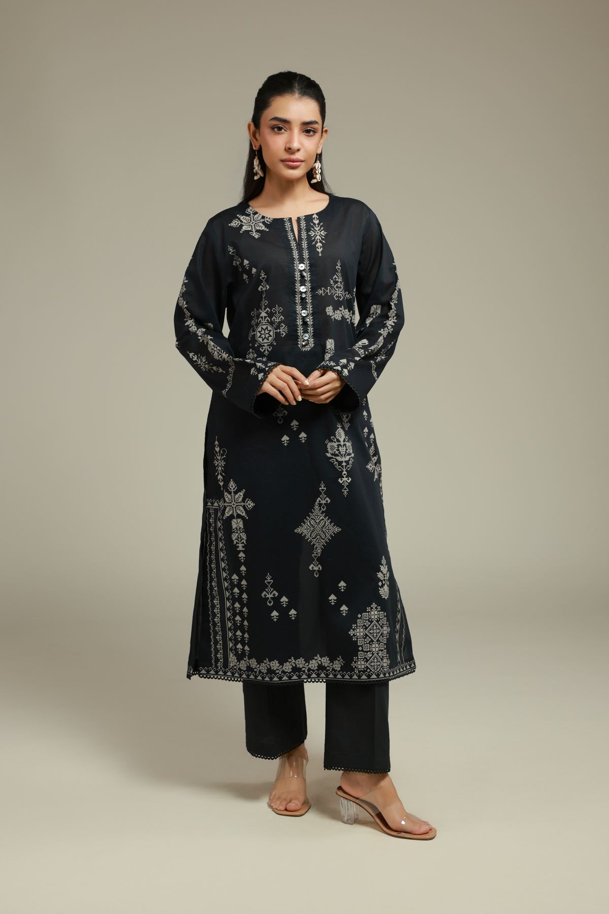 Printed Lawn Lawn Tailored Set - A22-26-218FJ1-VG