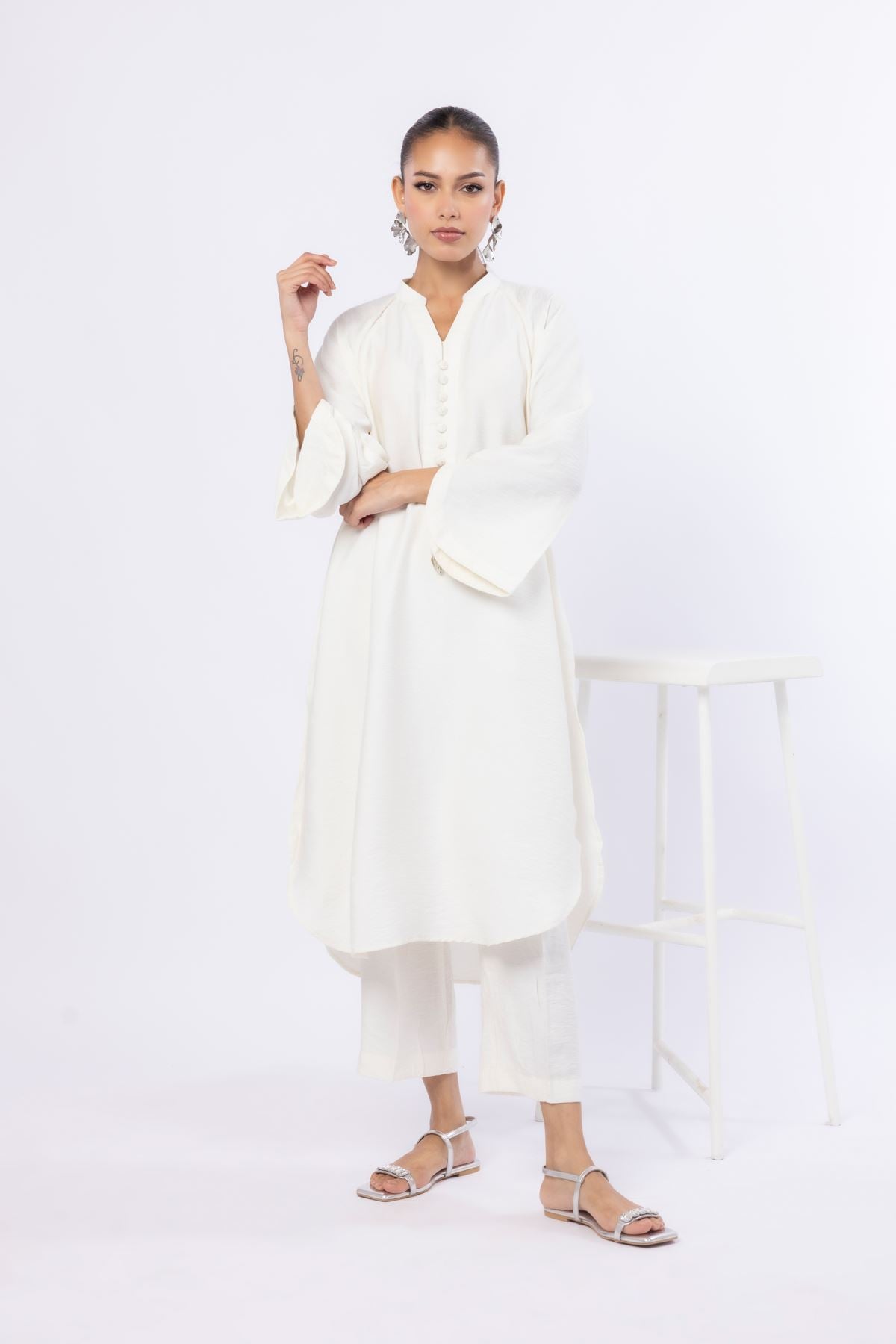 Dyed Cotton Vortex Wrinkle Kurta - 25-07-7E8-11TA-VG