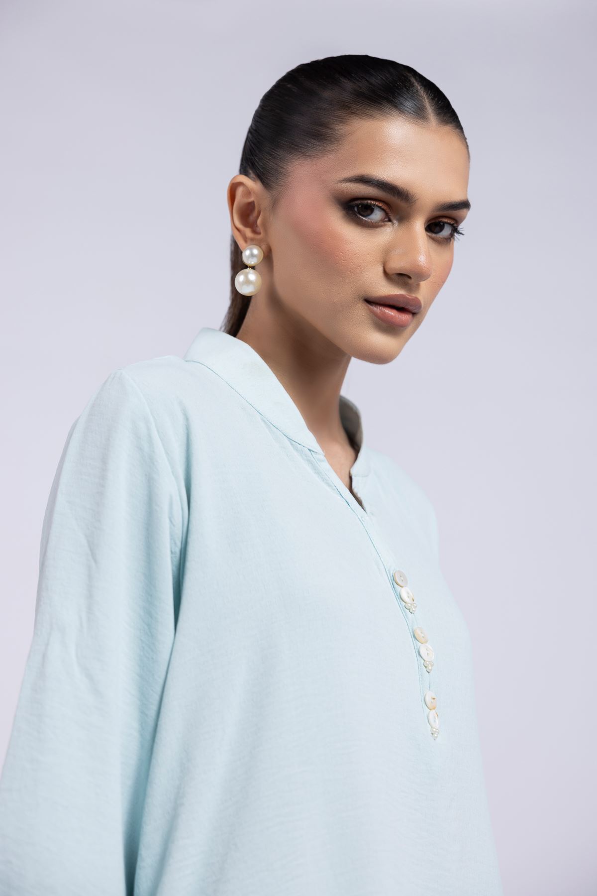Dyed Pebble Kurta - 25-04E43-01TB-VG