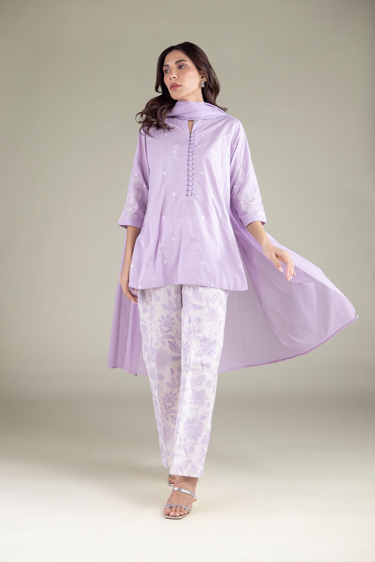 Embroidered Lawn Dupatta - 1-26-127-A-B-VG