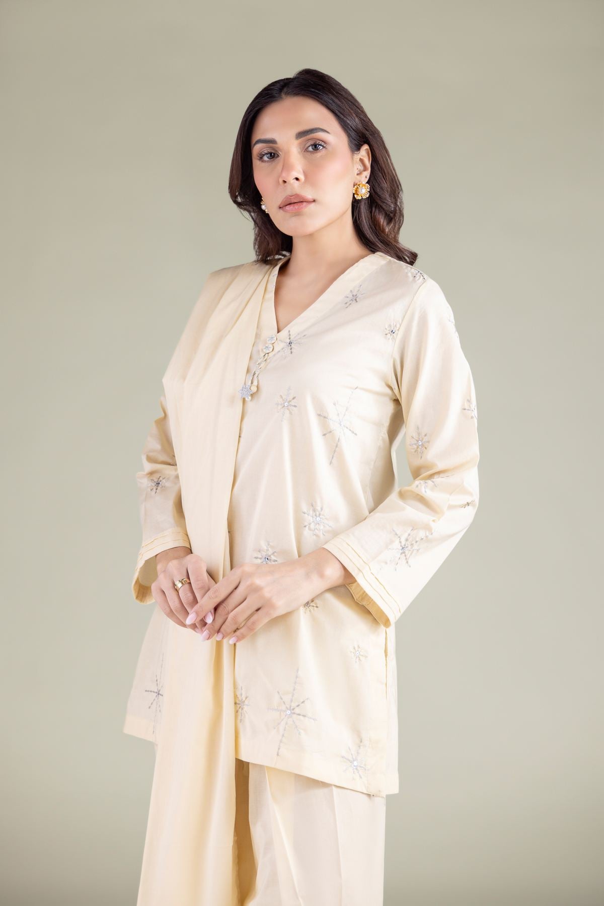Embroidered Lawn Dupatta - 1-26-127-C-E-VG