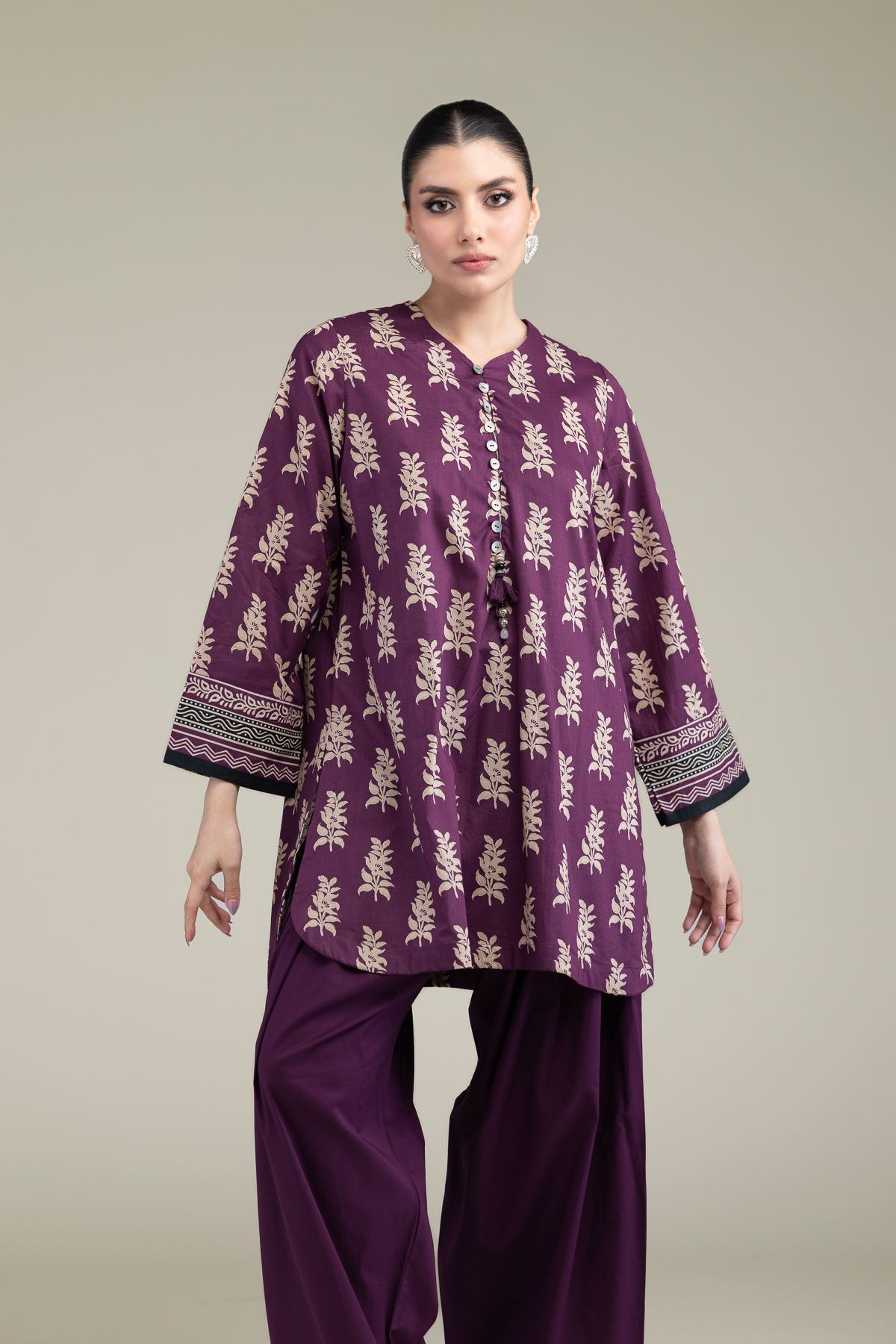 Printed Cambric Short Cambric Kurta - 1-26-238-A-J1-VG