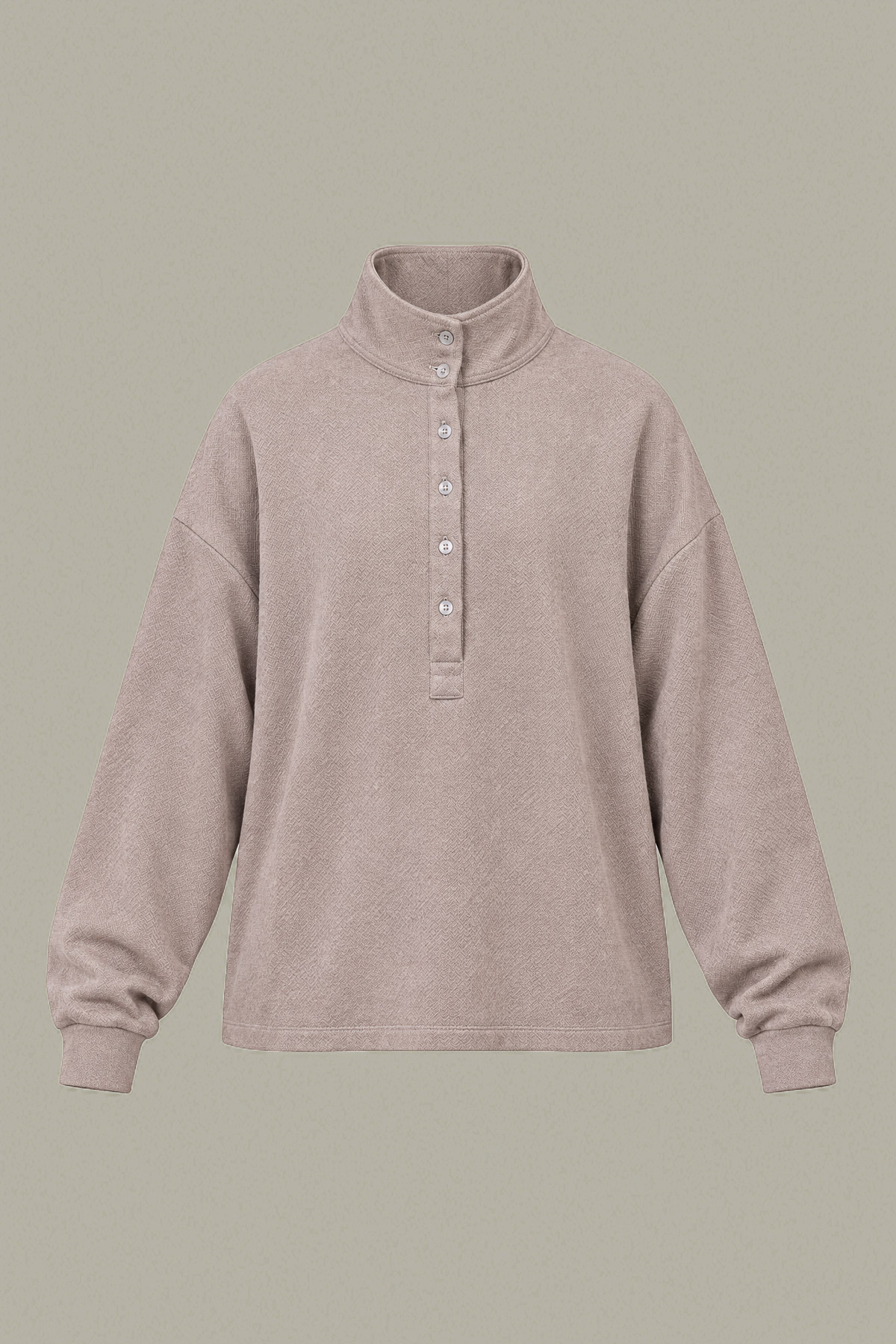 Dyed Textured Cotton Solid Cotton Sweatshirt - 2-26-308-A-G1-VG
