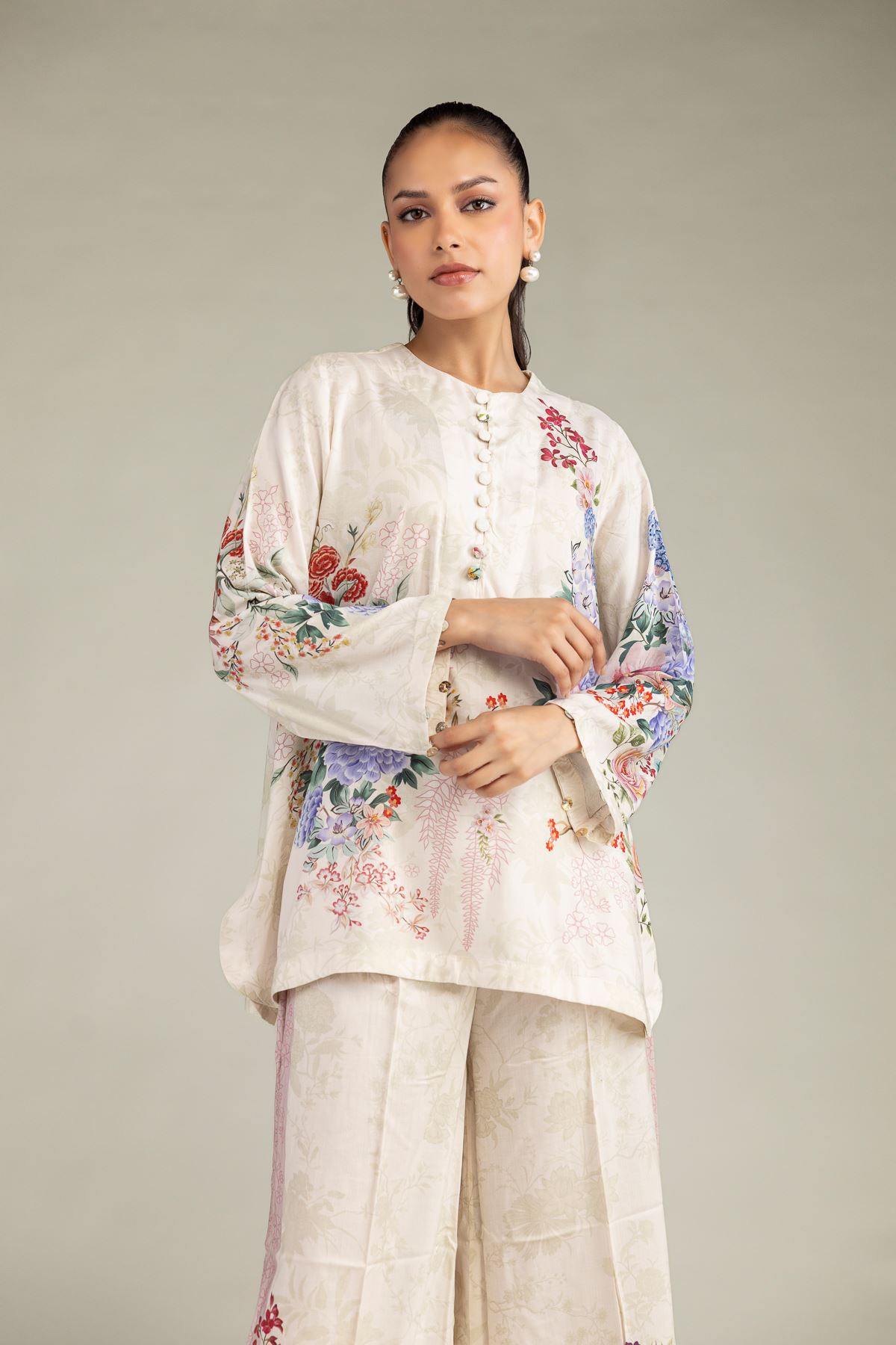 Printed Viscose Short Viscose Kurta - 1-26-250-B-H1-VG