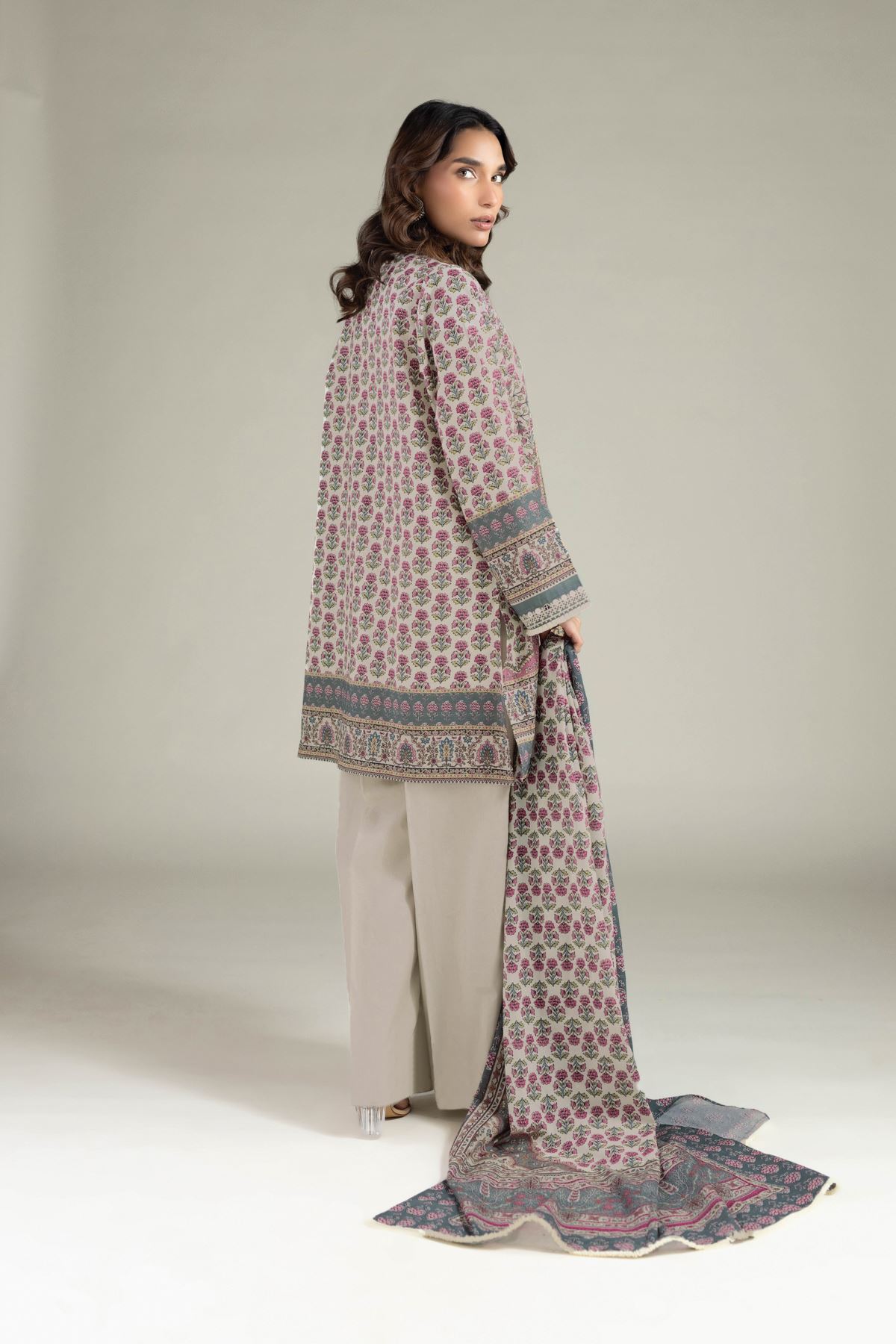 Printed Messuri Tailored 3 Piece - 1-26-114-A-C-VG