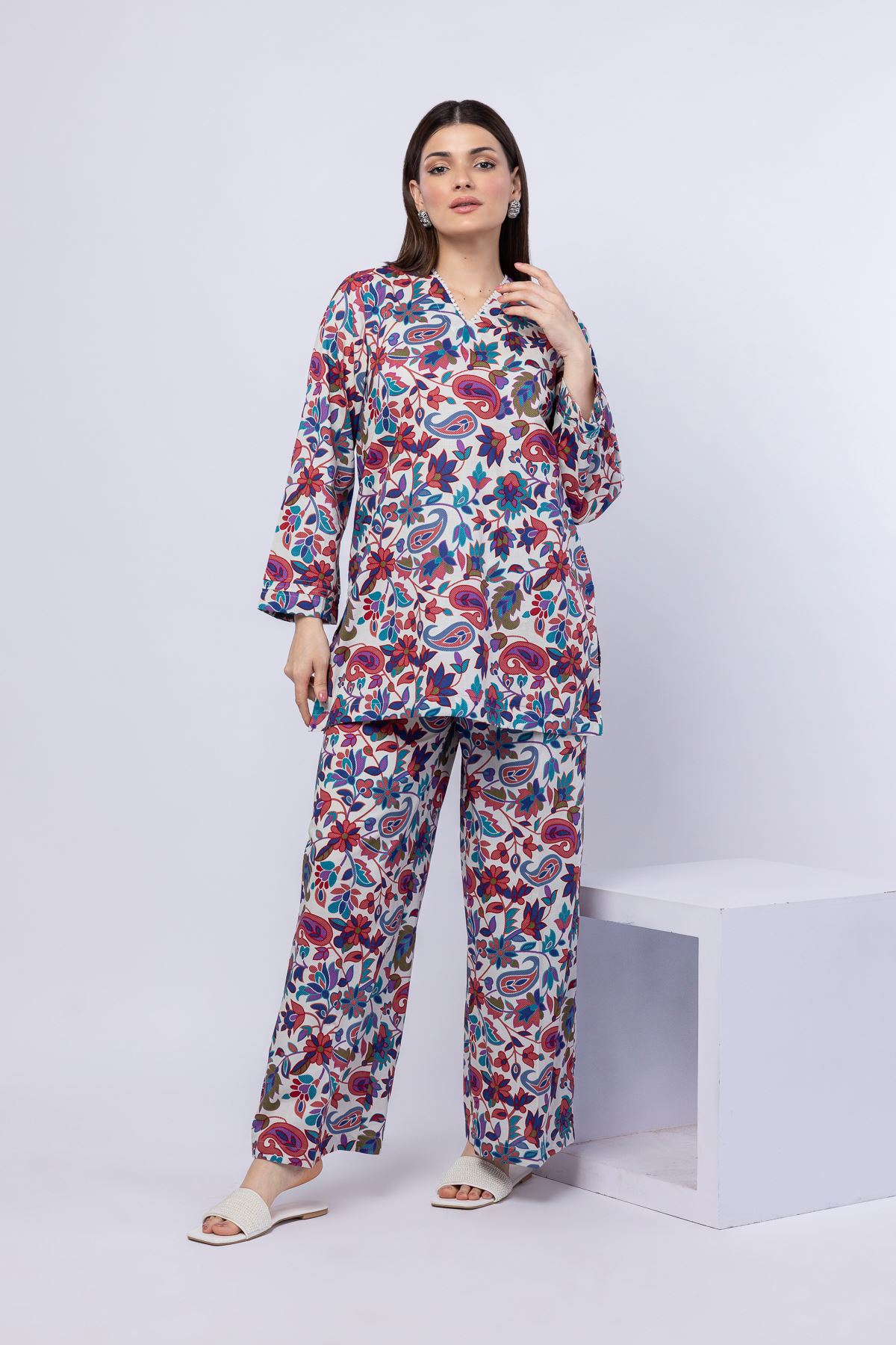 Printed Cambric Pants - 25-04EX14-05BA-VG
