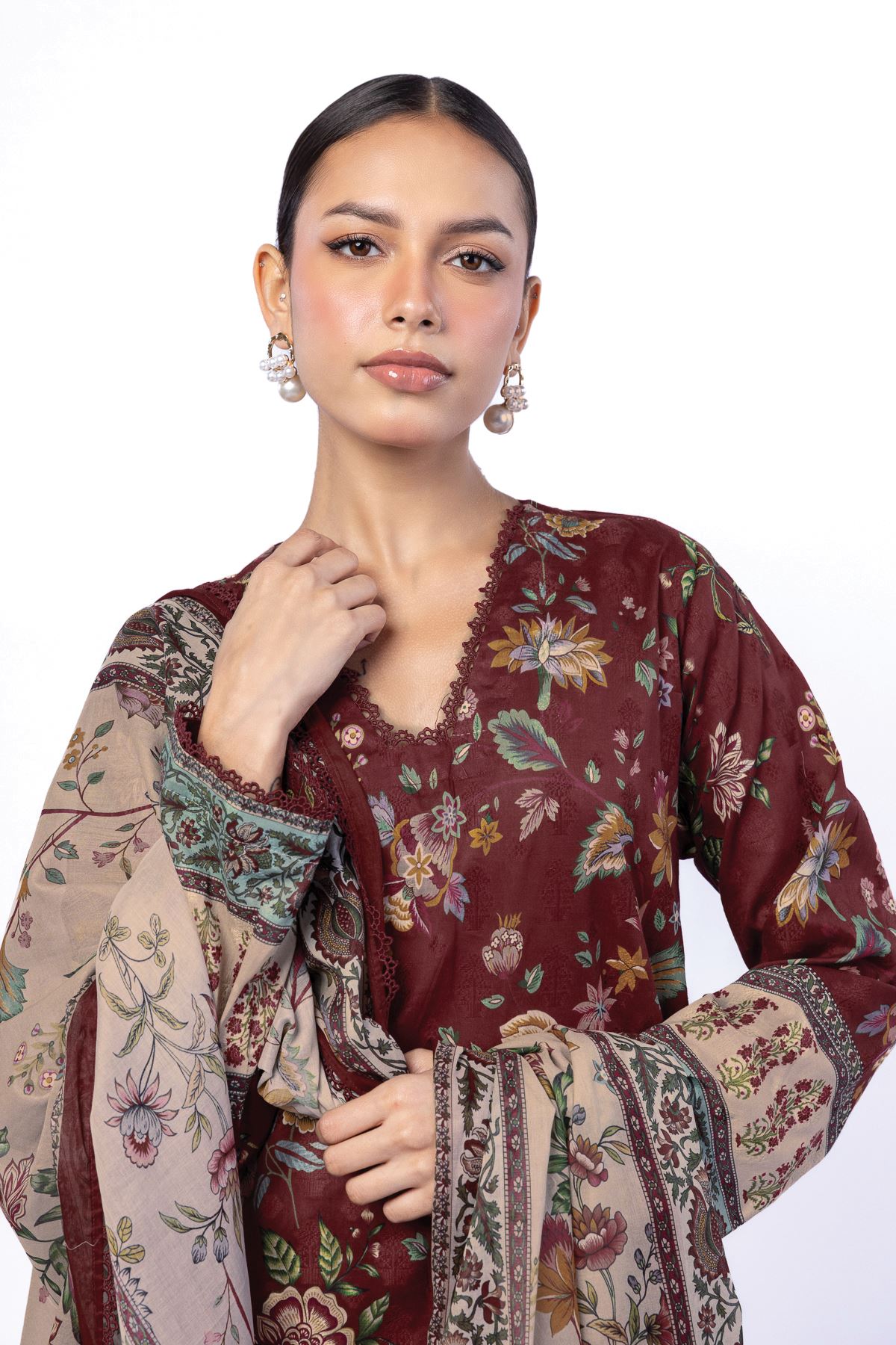 Printed Broshia Tailored 3 Piece - T-A22-26-109FA1-VG