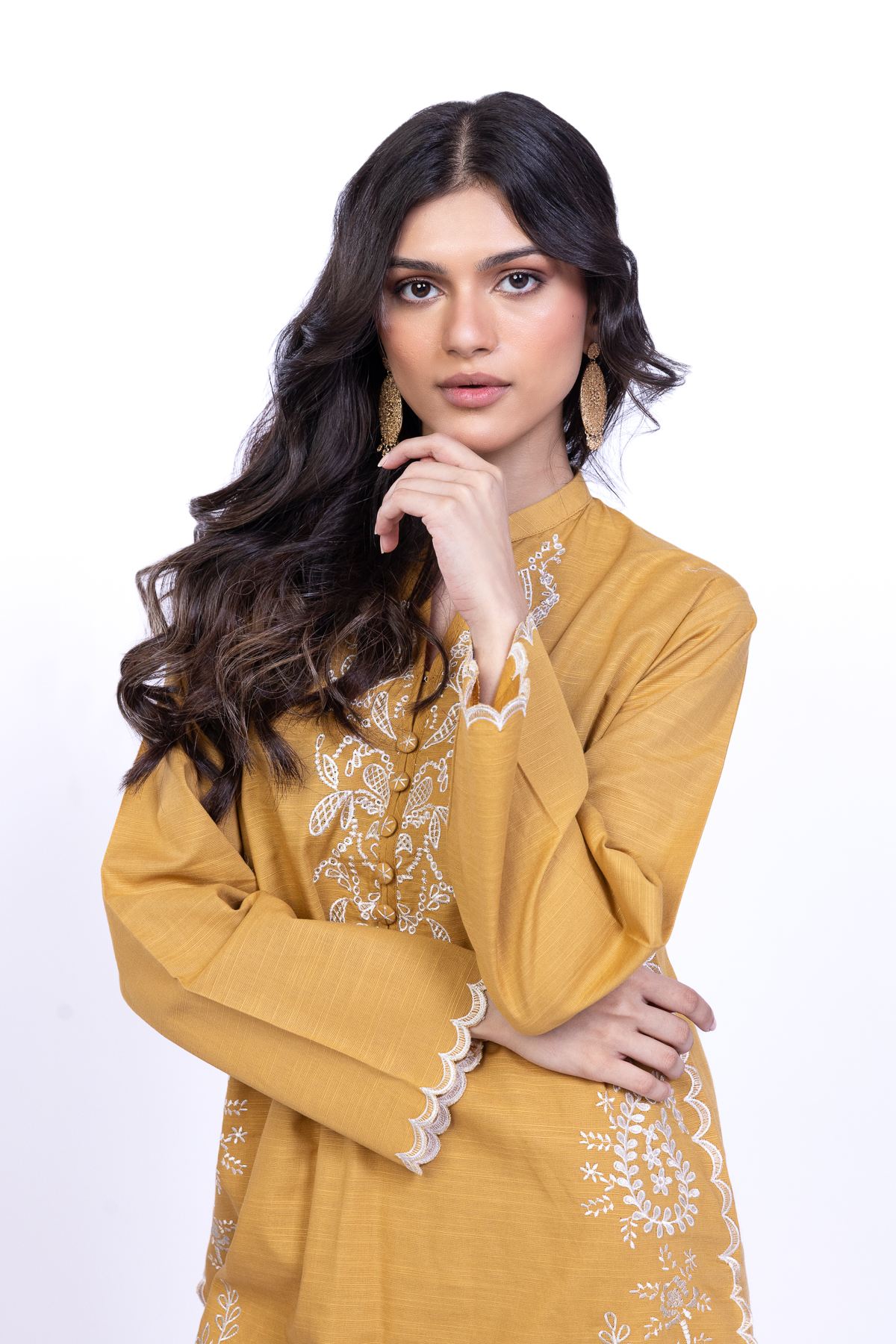 Embroidered Khaddar Kurta - 25-09-10E3-01TA-VG