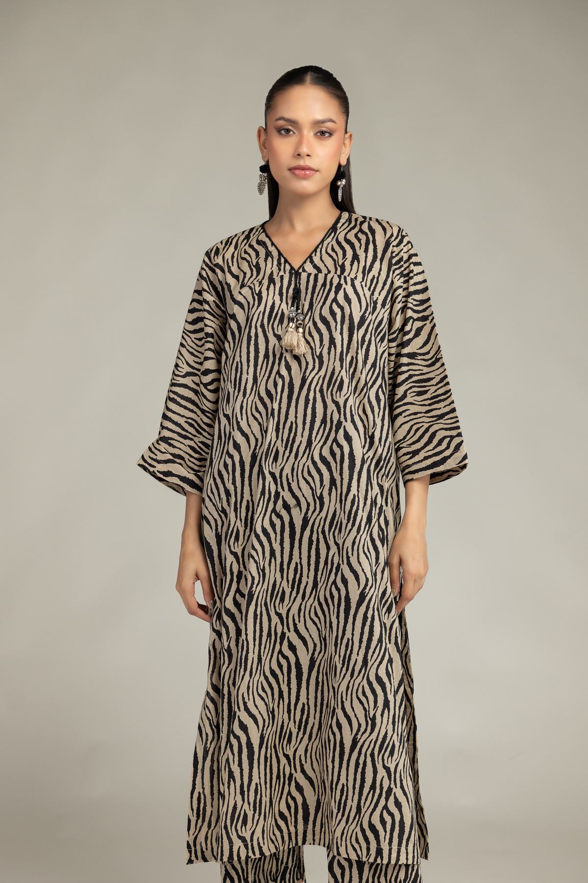 Printed Cambric Printed Cambric Kurta - T-A22-26-204FG1-VG