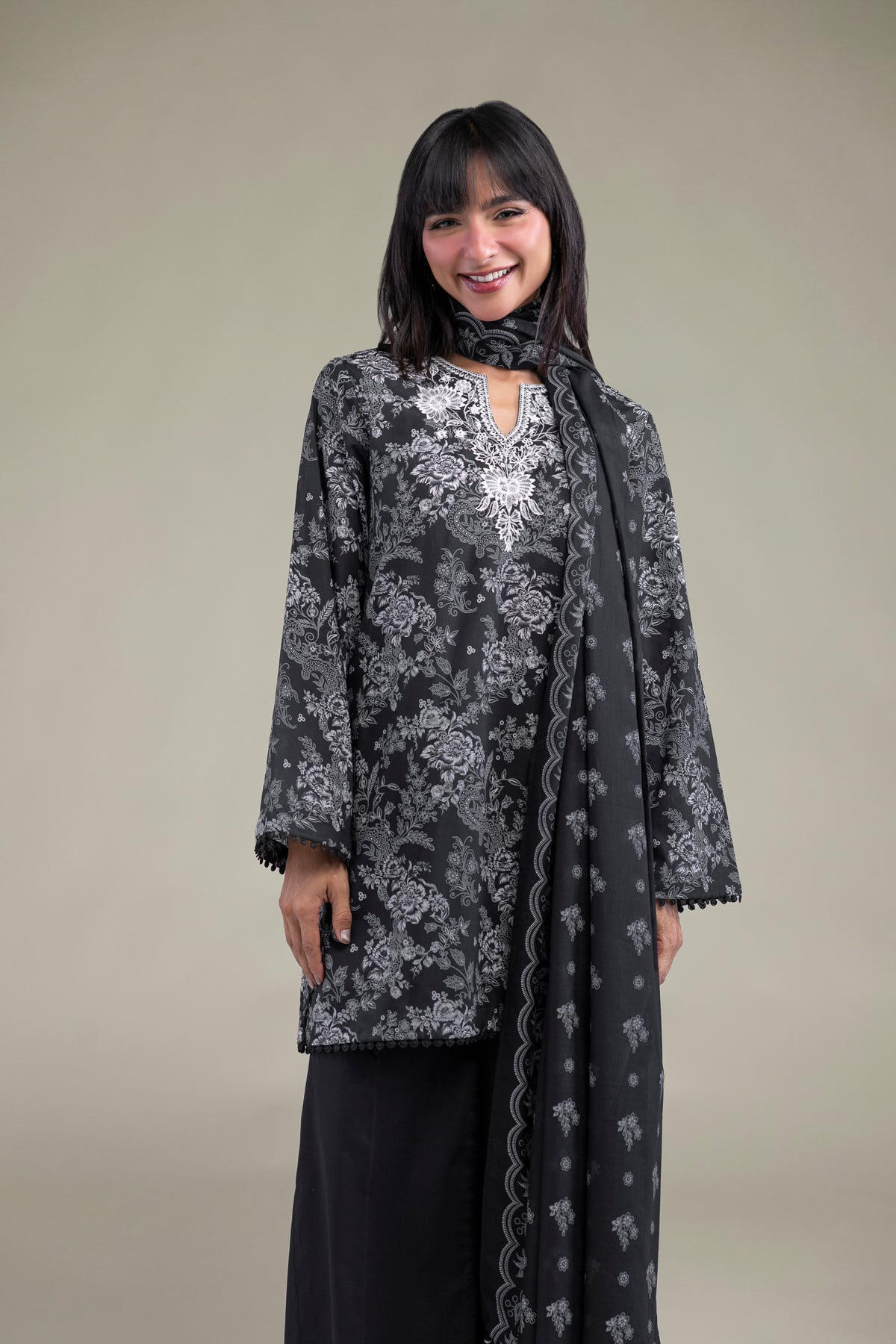Embroidered Lawn Lawn 3-Piece Tailored - 1-26-102-A-F-VG