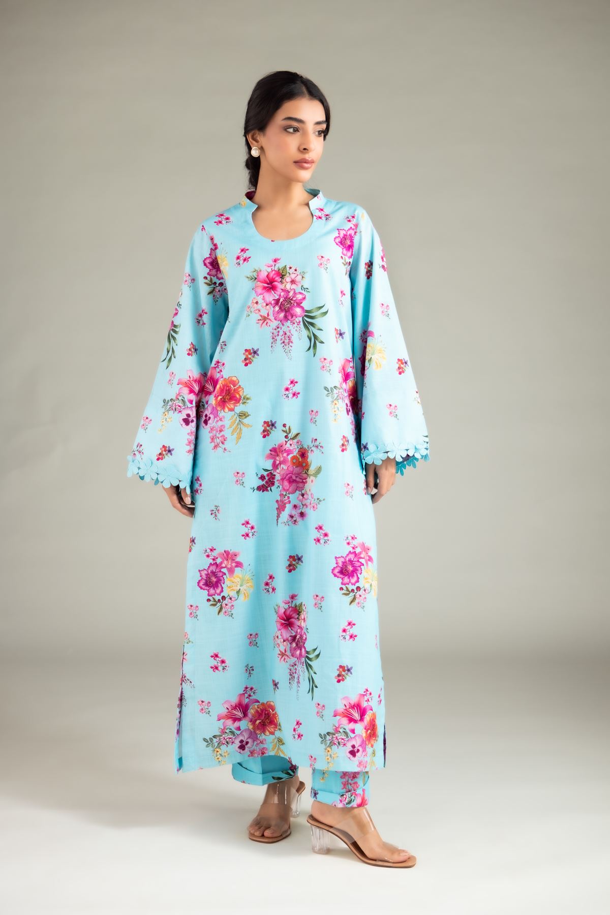 Printed Textured Cotton Kurta - 25-00-X2-08TB-VG