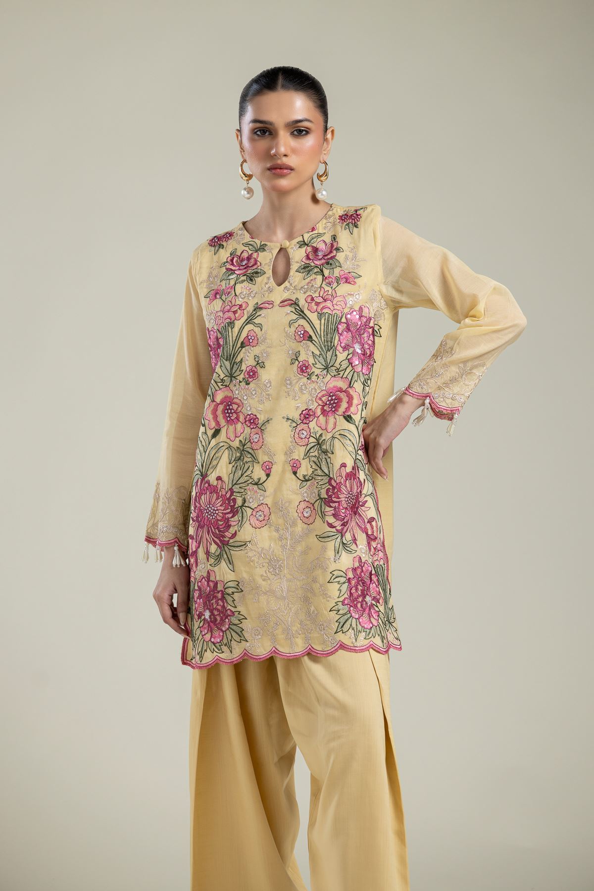 Paper Silk Short Silk Kurta - 25-09-10E4-10BA-VG