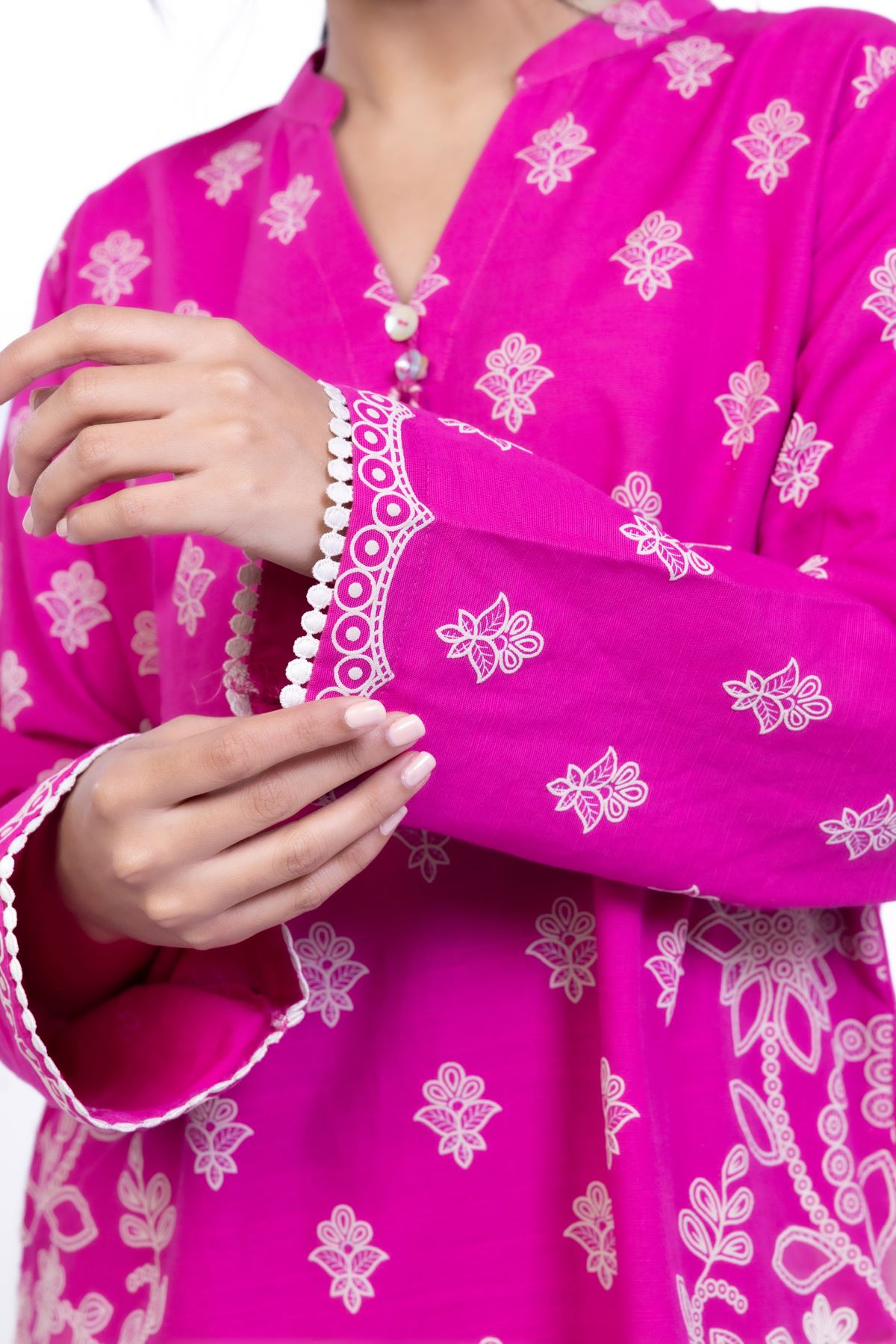 Printed Khaddar Kurta - 25-10-12E4-05TA-VG