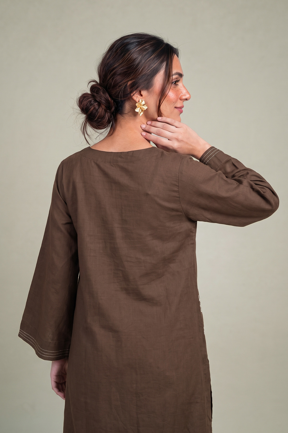 Embroidered Light Khaddar Fabrics 2 Piece | Top and Bottom - 1-26-457-A-C2-VG