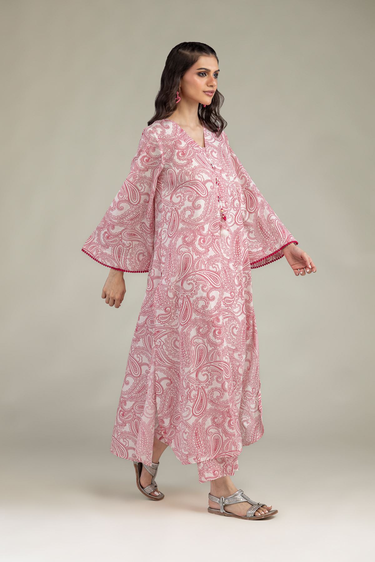 Printed Cambric Pink Cambric Pants - 2-26-202-A-D-VG