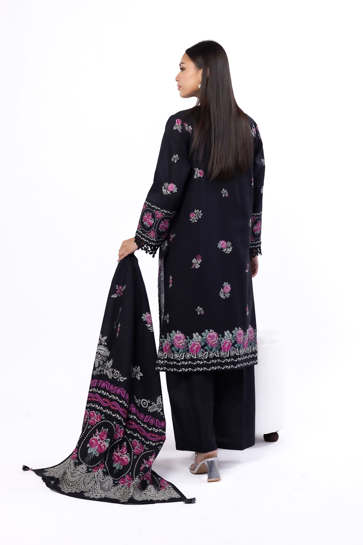 Printed Khaddar Fabrics 3 Piece - CV01A-VG