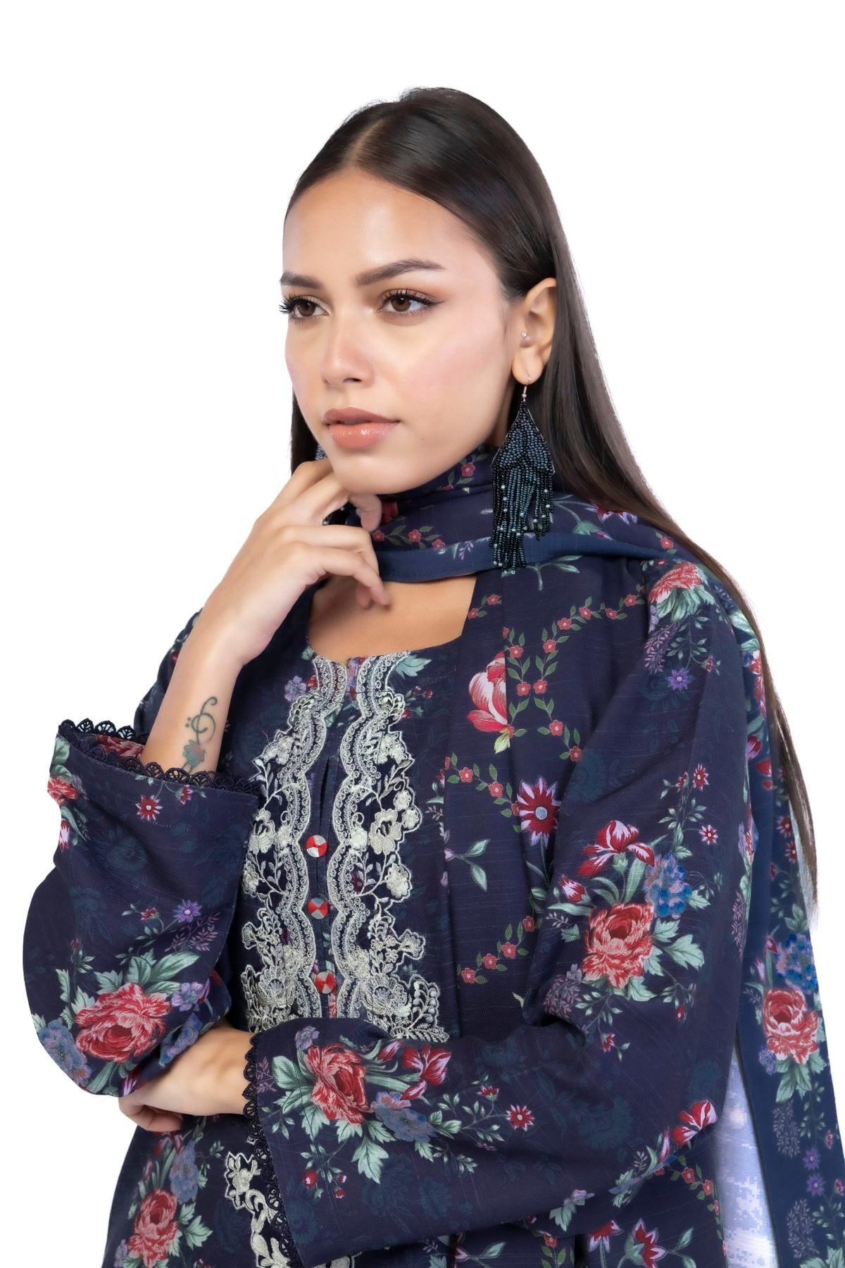 Embroidered Blended Khaddar Tailored 3 Piece - KW34AST-VG