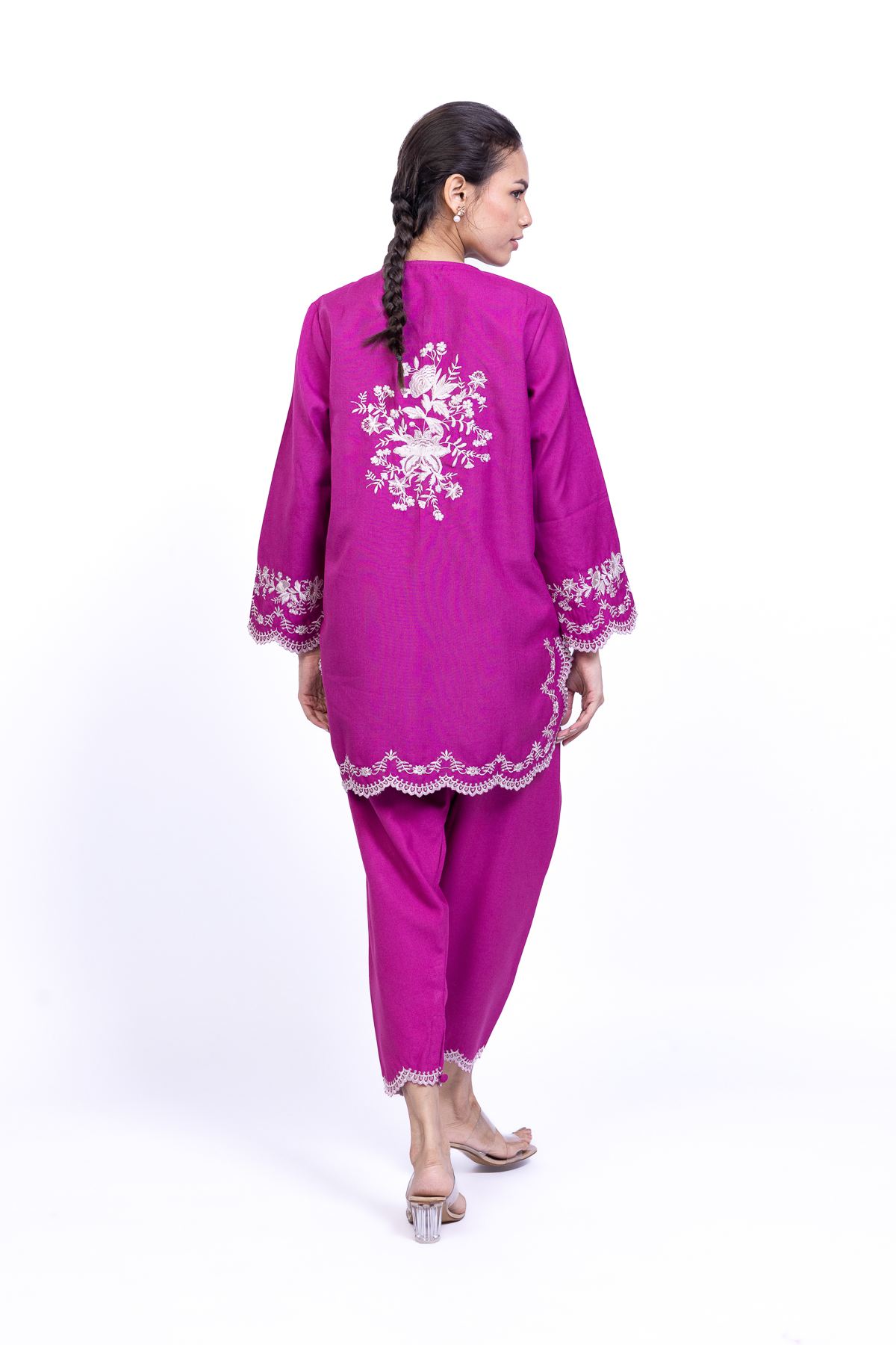 Embroidered Heavy Blended Viscose Kurta - 25-04EX14-07TA-VG