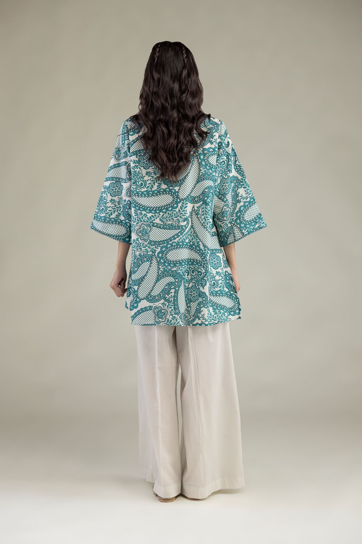 Printed Cambric Short Cambric Kurta - 8-26-213-A-B1-VG