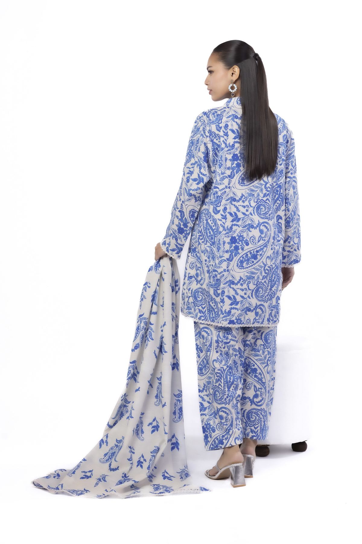 Printed Khaddar Fabrics 3 Piece - KW34A-VG