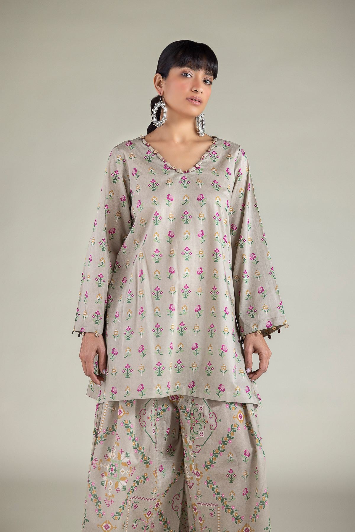 Printed Cambric Cambric 2-Piece Tailored - T-A11-26-111FH1-VG