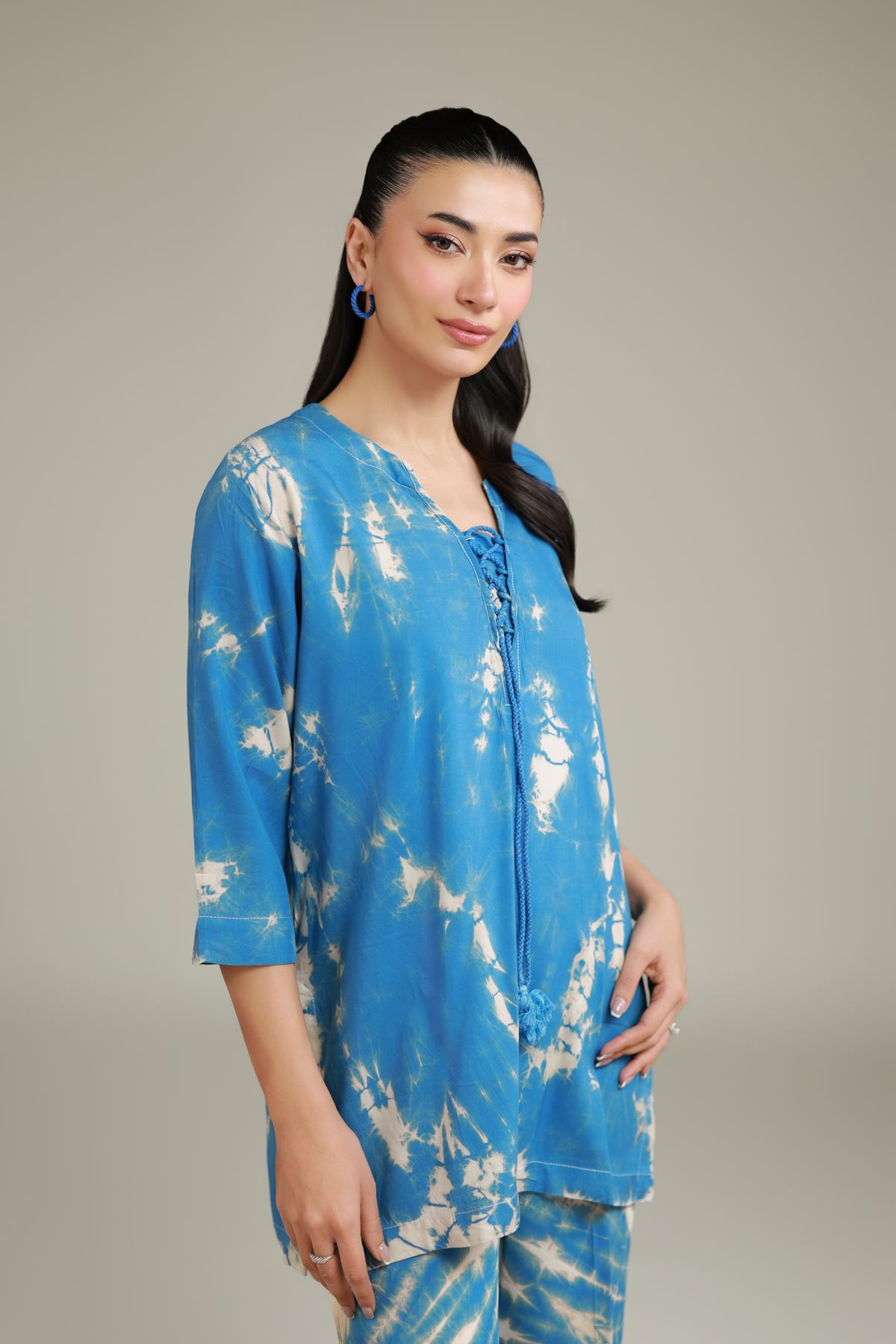 Printed Raw Silk Printed Co-ord Set - R-SB25056A-VG