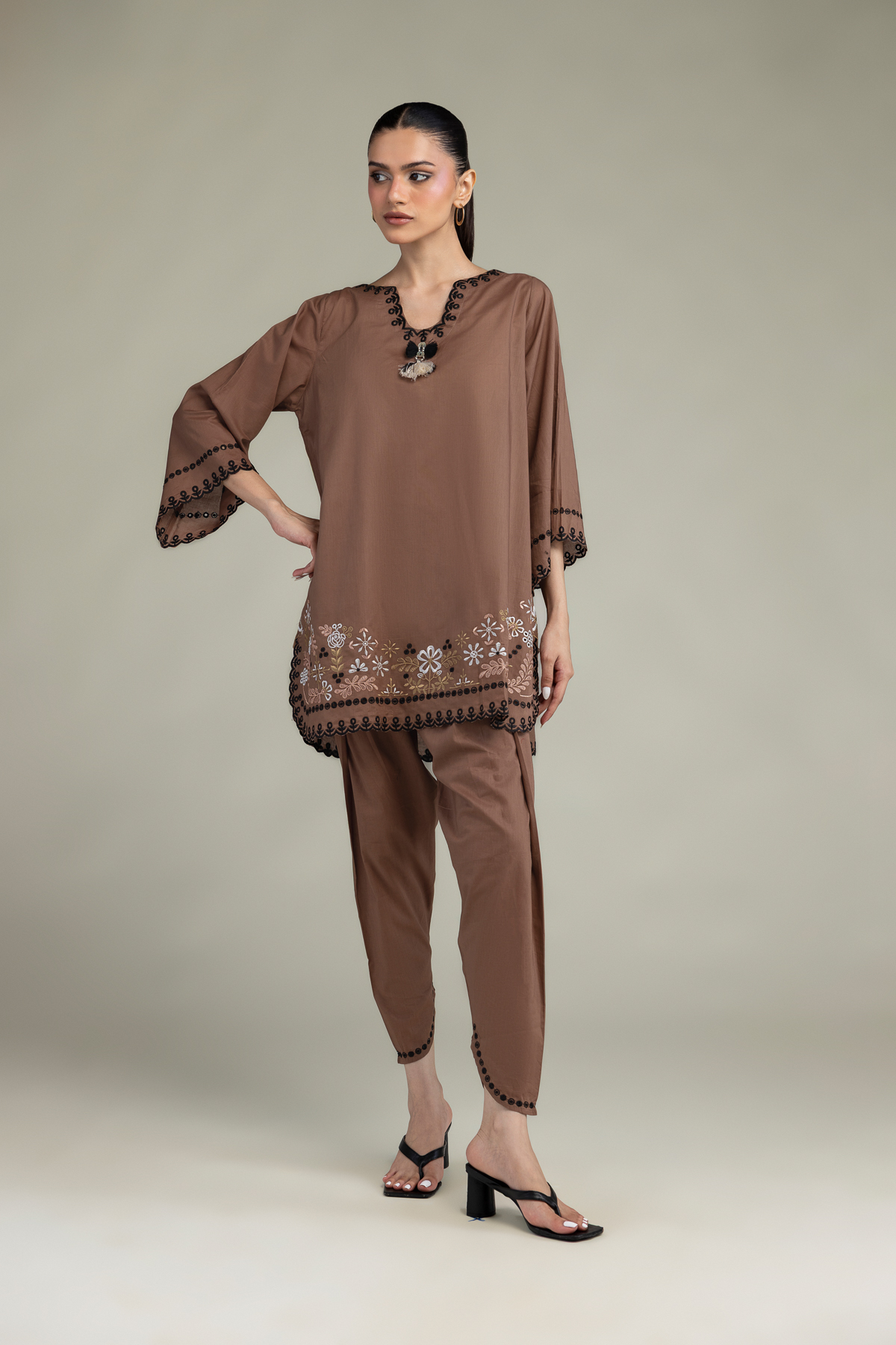 Embroidered Cambric Shalwar - 1-26-303-B-A1-VG