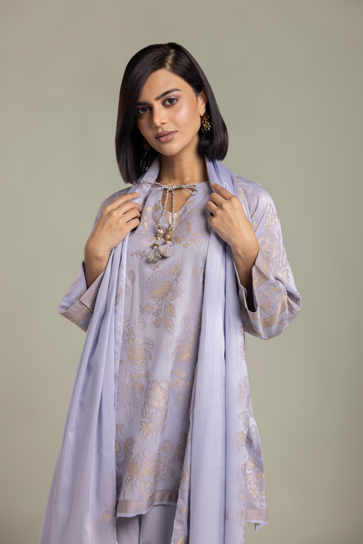 Dyed Jacquard Tailored 3-Piece Set - T-A33-26-203FH2-VG