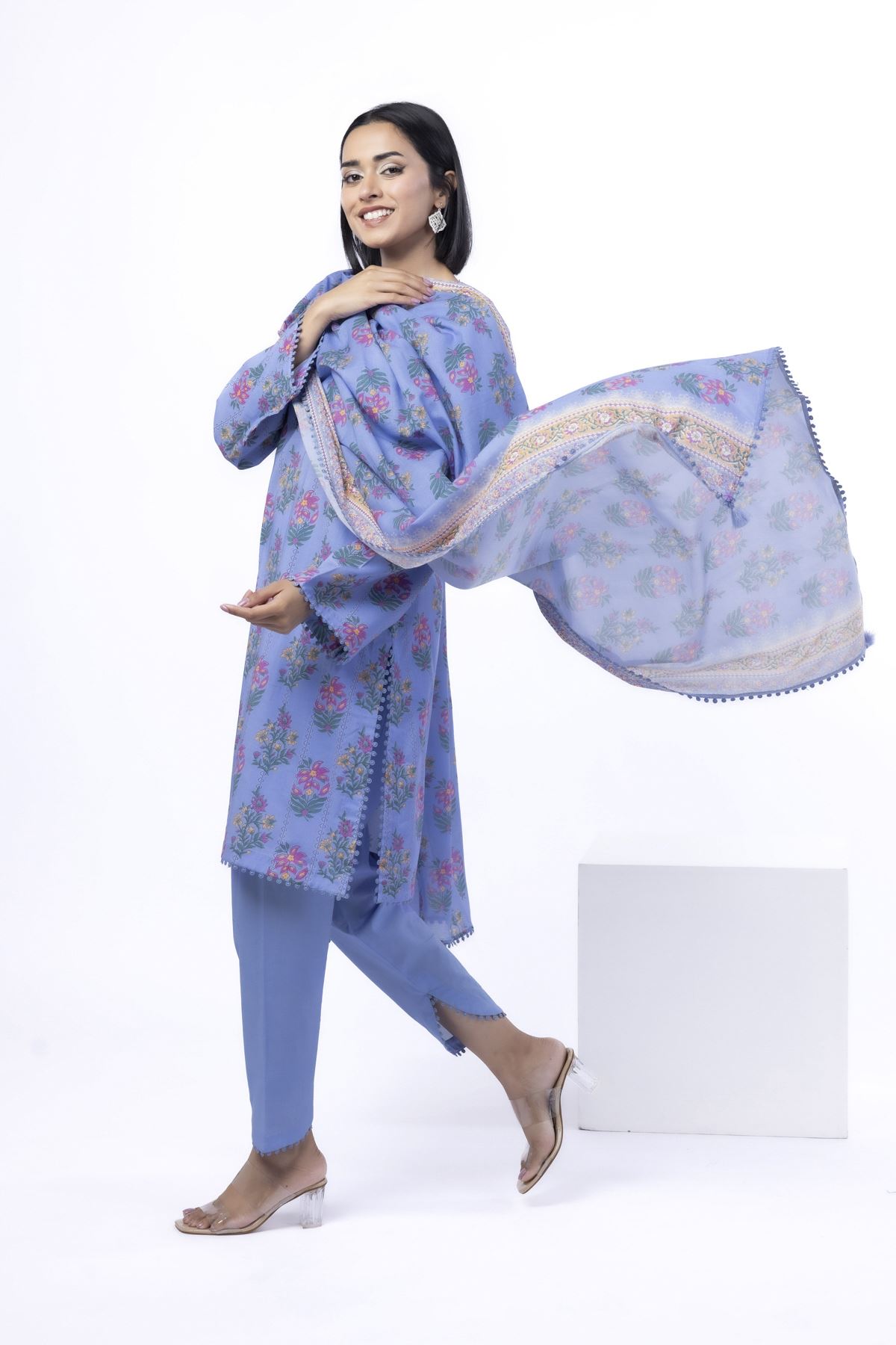 Printed Cotton Fabrics 3 Piece - KW38A-VG