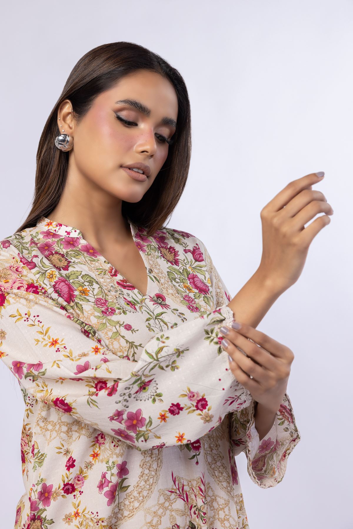 Printed Cotton Dobby Kurta - 25-10-12E5-09TA-VG